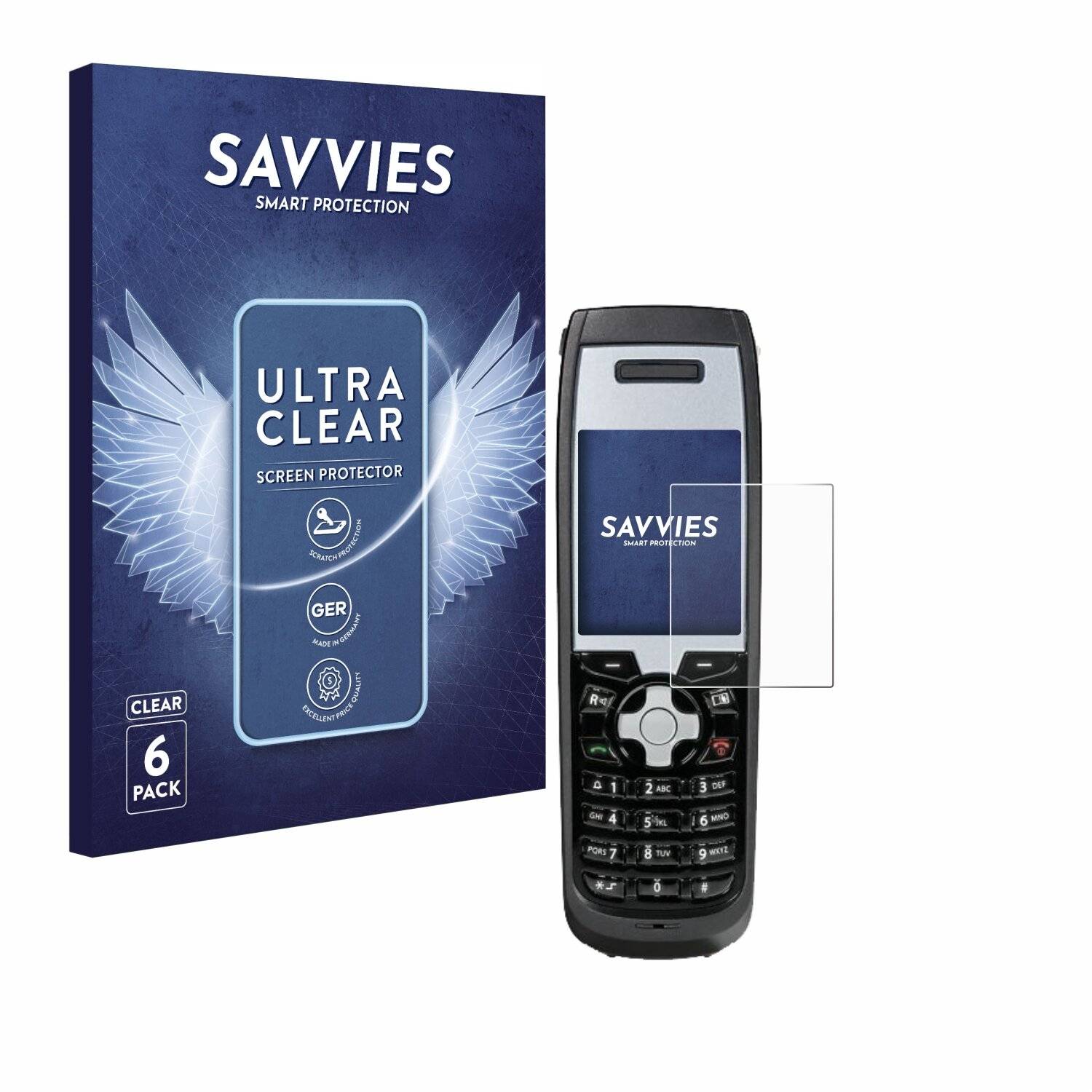 6x Savvies Displayschutz-Folie für Funktel