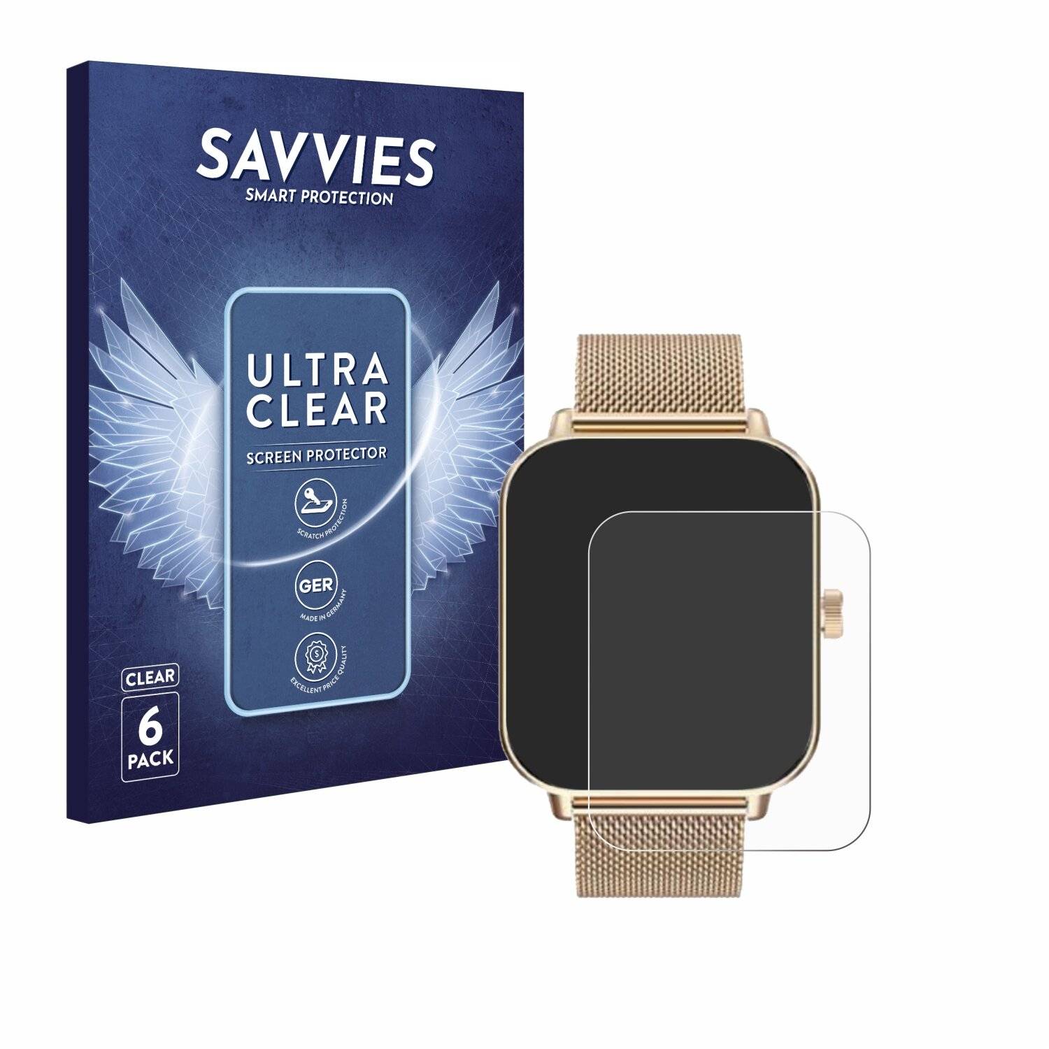 6x Savvies Displayschutz-Folie für Digitec Connect