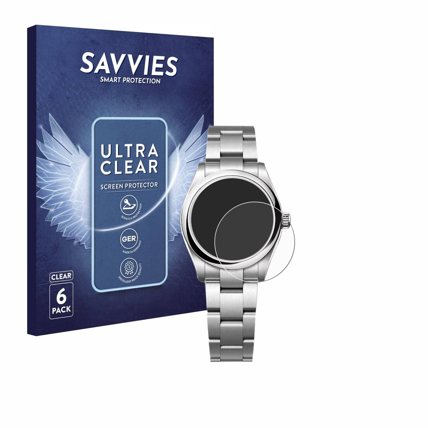 6x Savvies Displayschutz-Folie für Rolex Oyster Perpetual