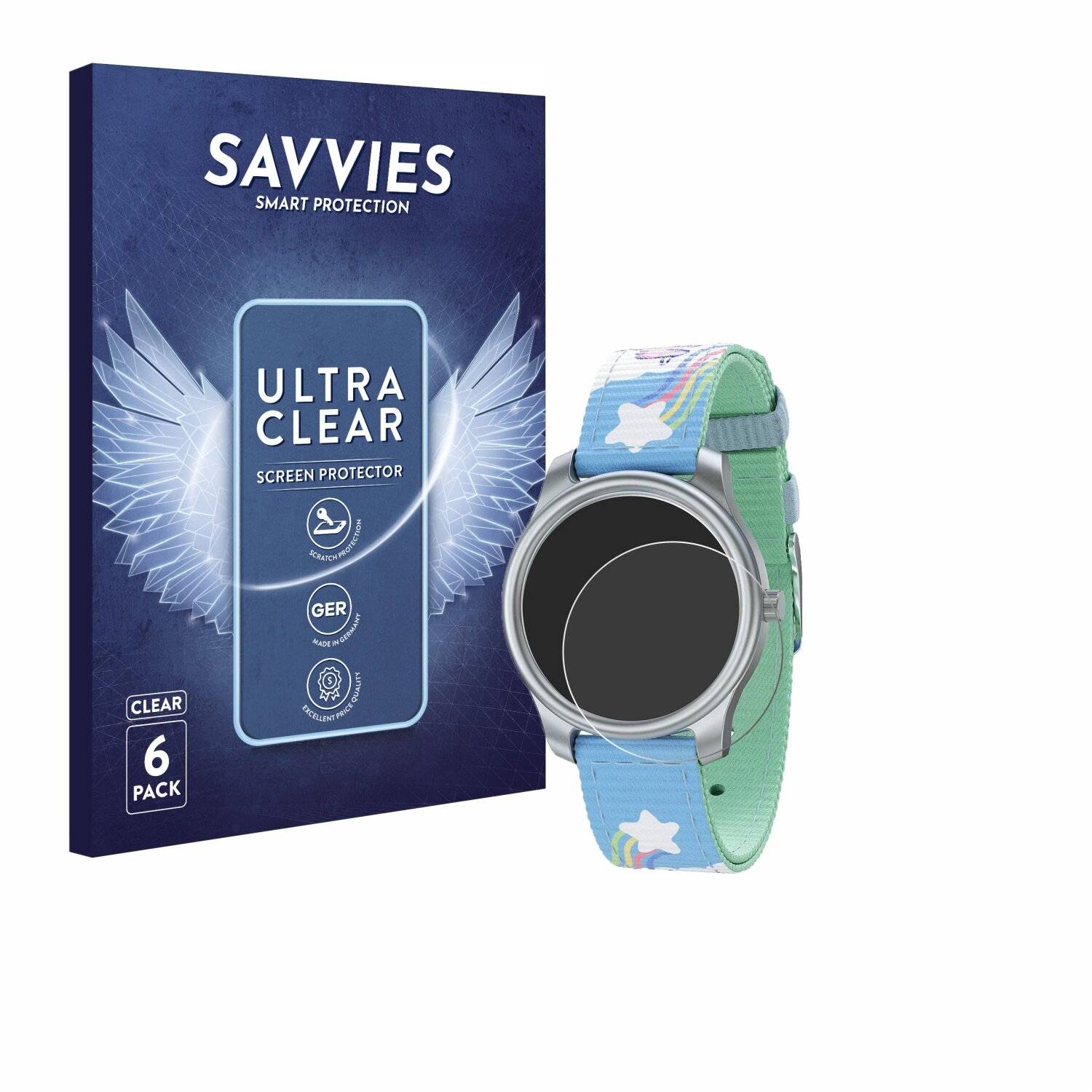6x Savvies Displayschutz-Folie für Twistiti Kids