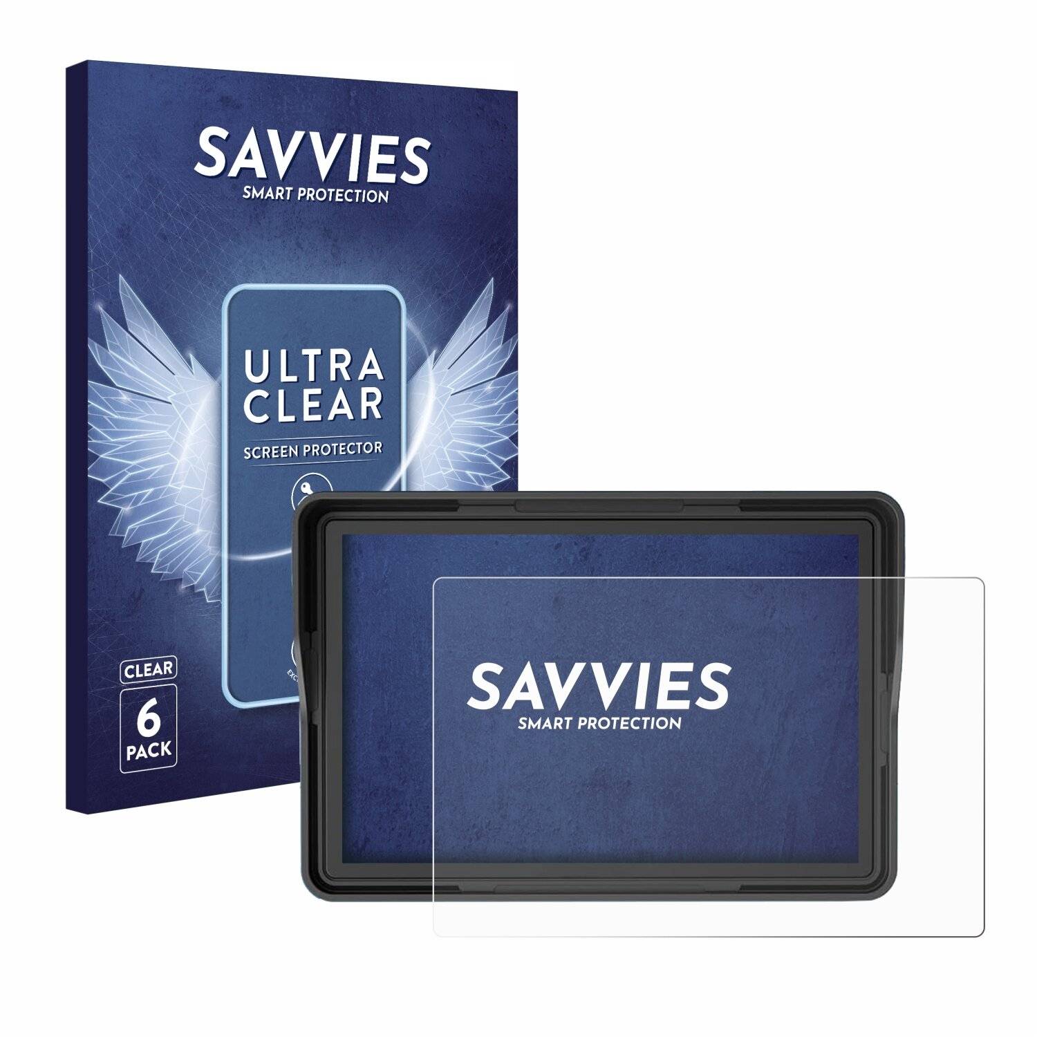 6x Savvies Displayschutz-Folie für Essgoo Motorrad Carplay