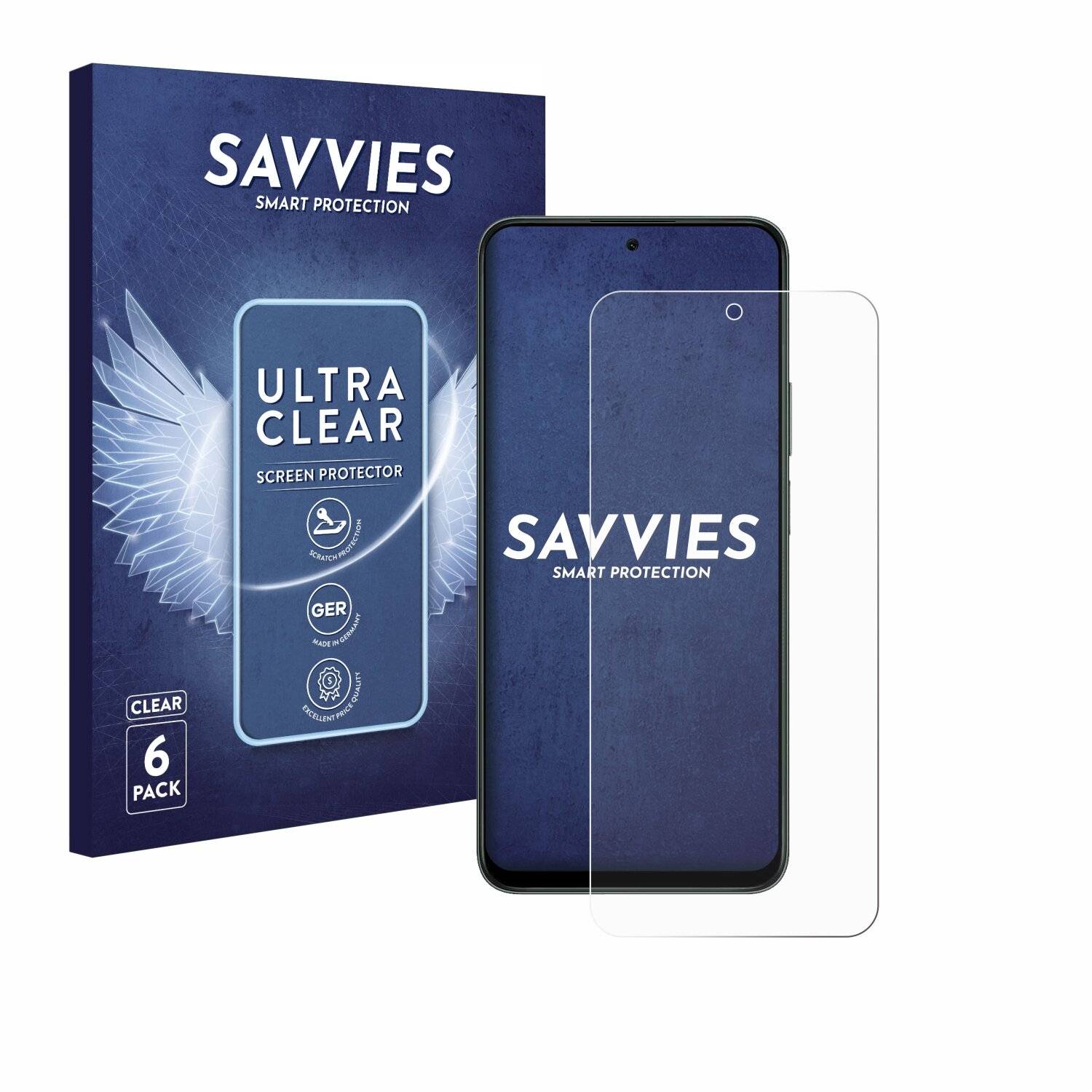 6x Savvies Displayschutz-Folie für Honor
