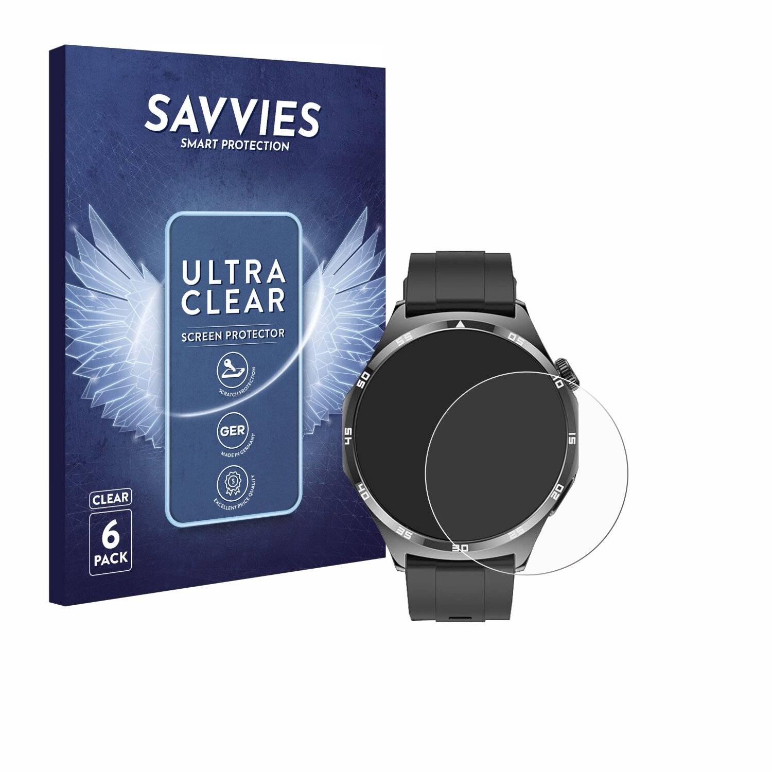 6x Savvies Displayschutz-Folie für Marsyu MT300