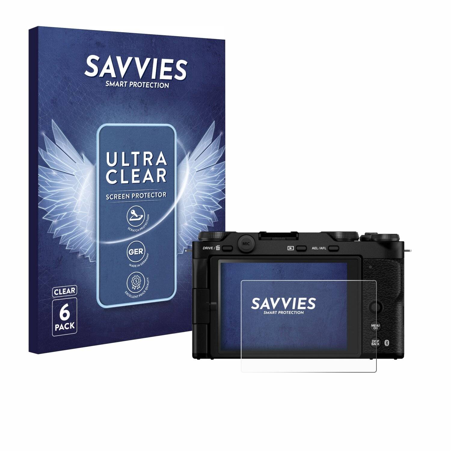 6x Savvies Displayschutz-Folie für Fujifilm