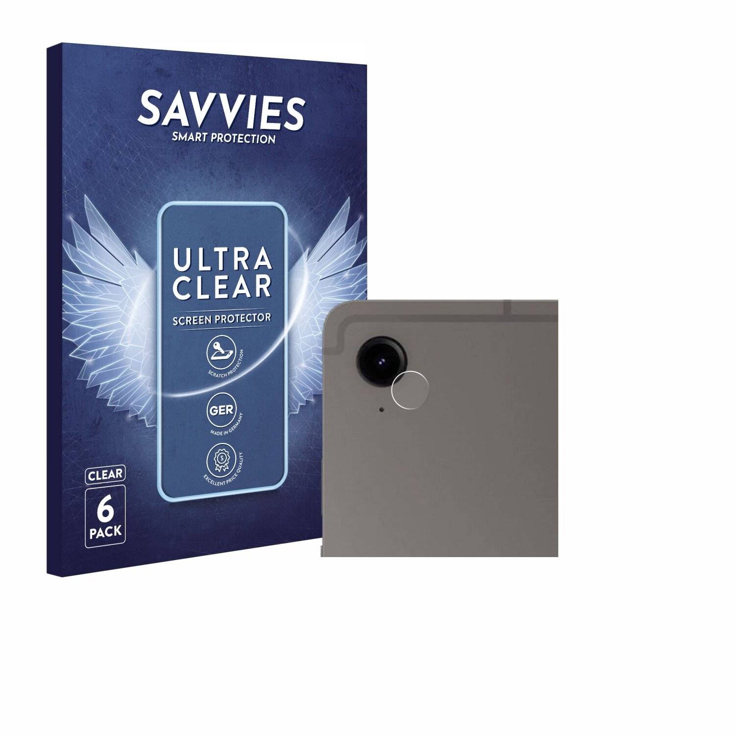 6x Savvies Displayschutz-Folie für Samsung Tab S9 FE (NUR