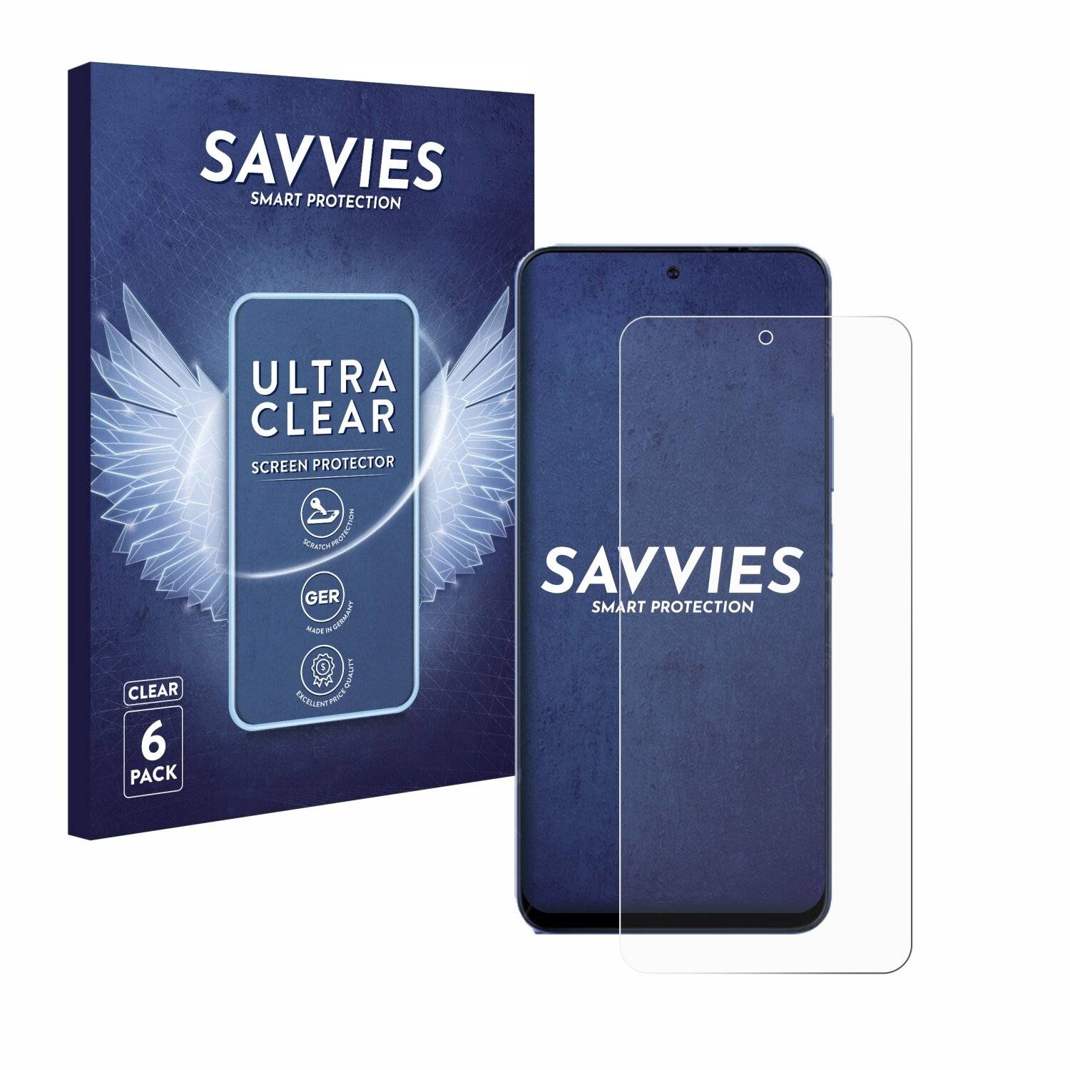6x Savvies Displayschutz-Folie für Blackview Oscal Tiger