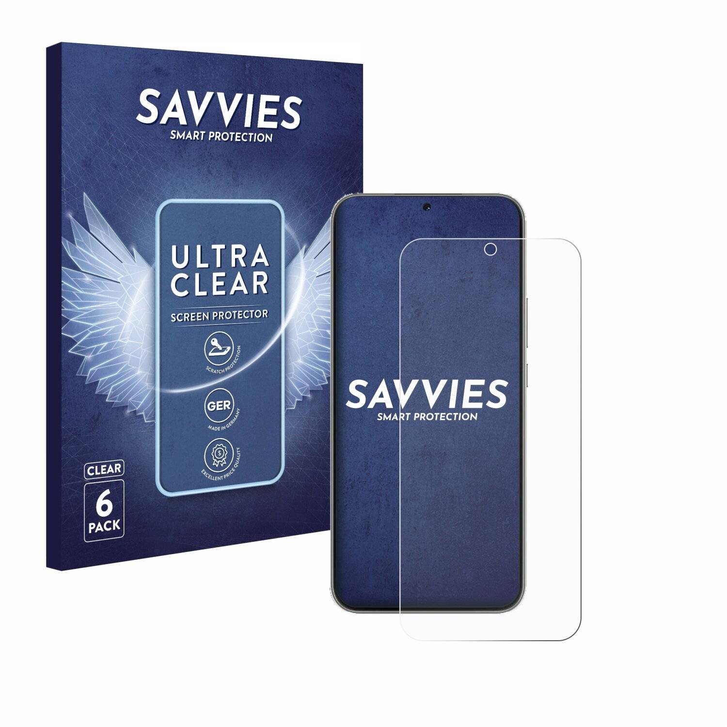 6x Savvies Displayschutz-Folie für Huawei Nova