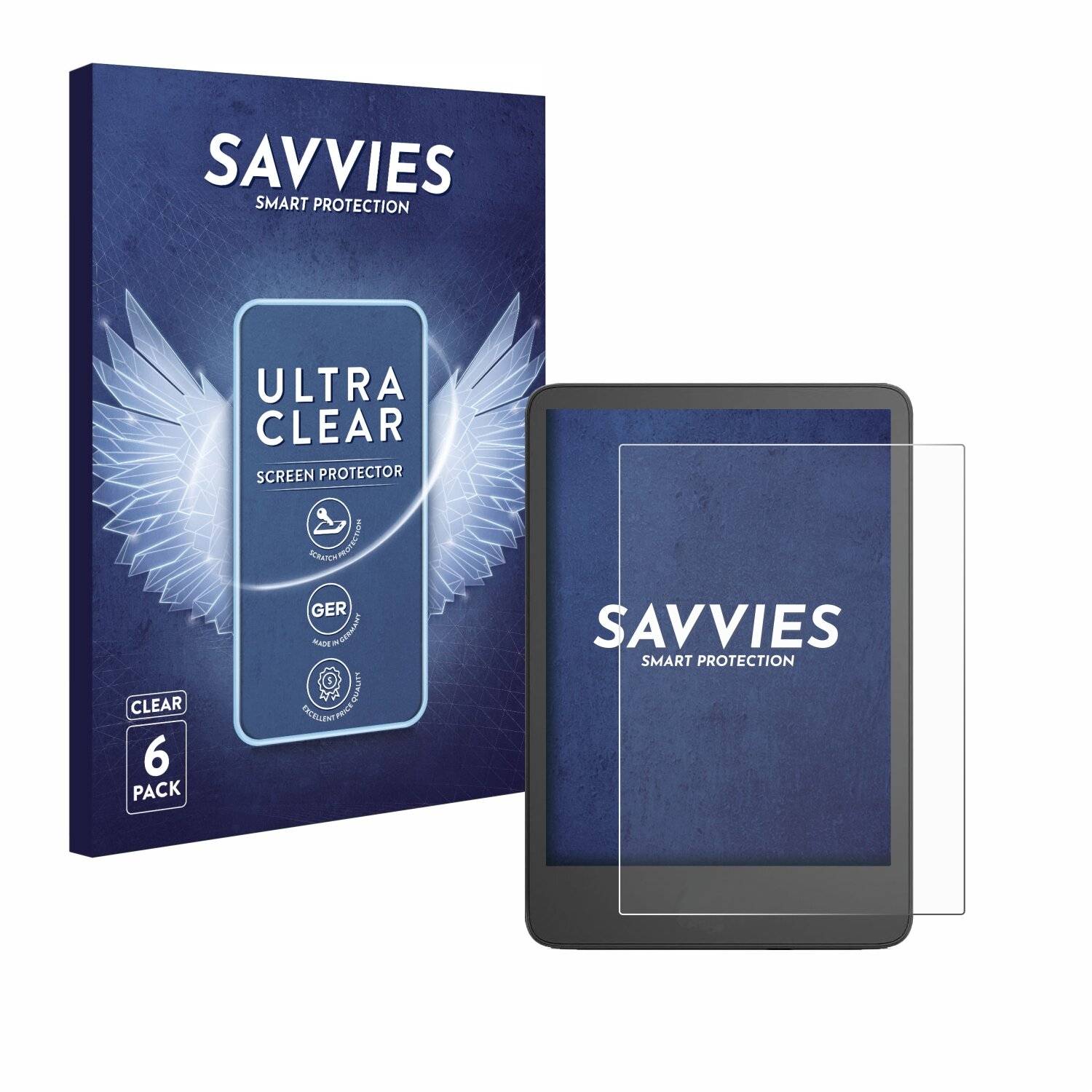 6x Savvies Displayschutz-Folie für Amazon Kindle