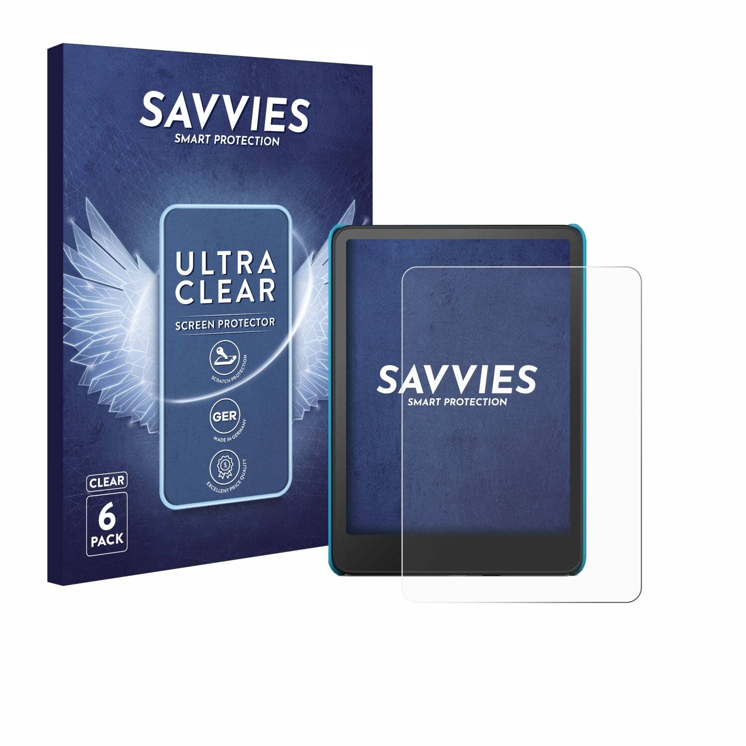 6x Savvies Displayschutz-Folie für Amazon Kindle Paperwhite Kids