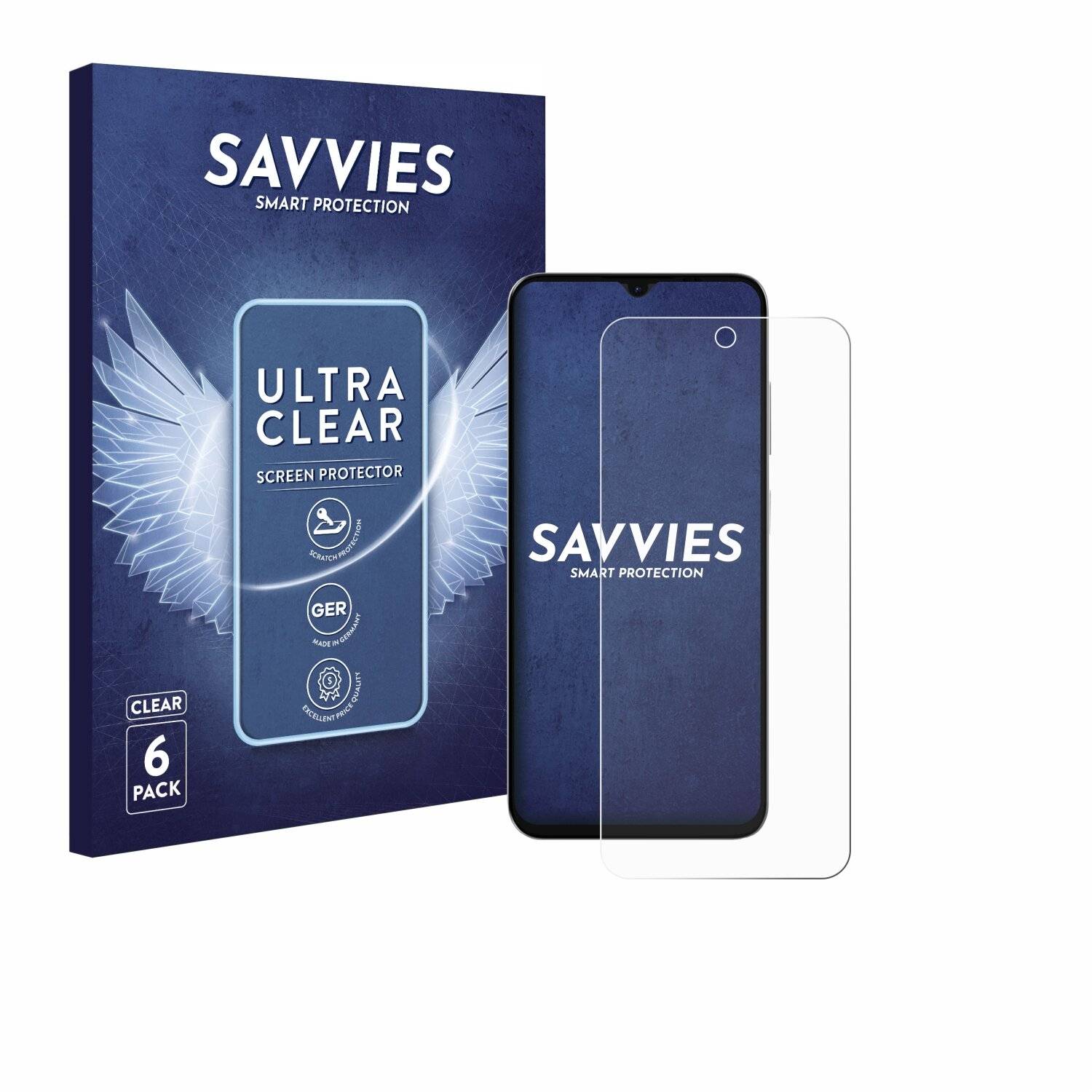 6x Savvies Displayschutz-Folie für Lava Yuva