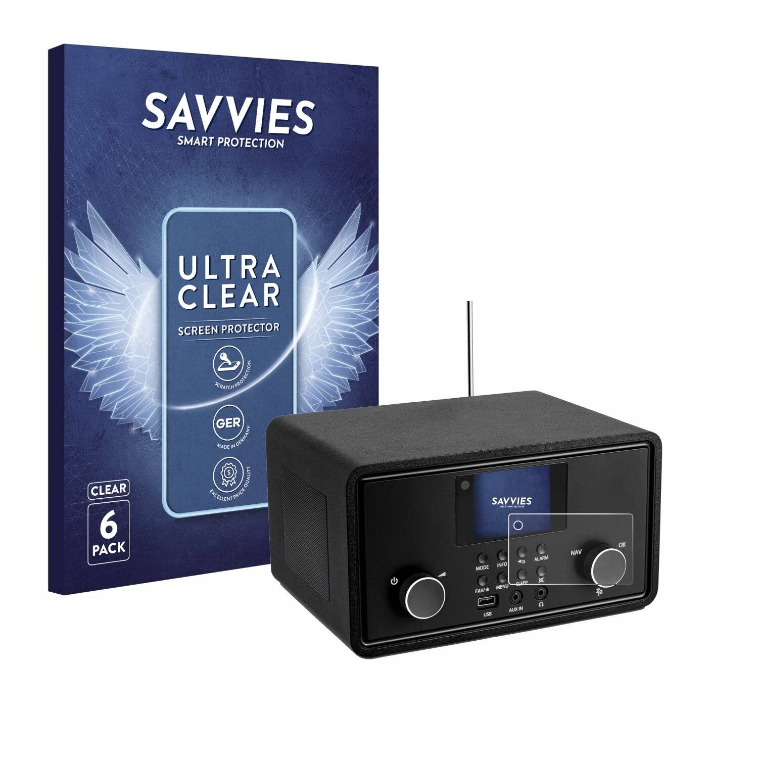 6x Savvies Displayschutz-Folie für Medion