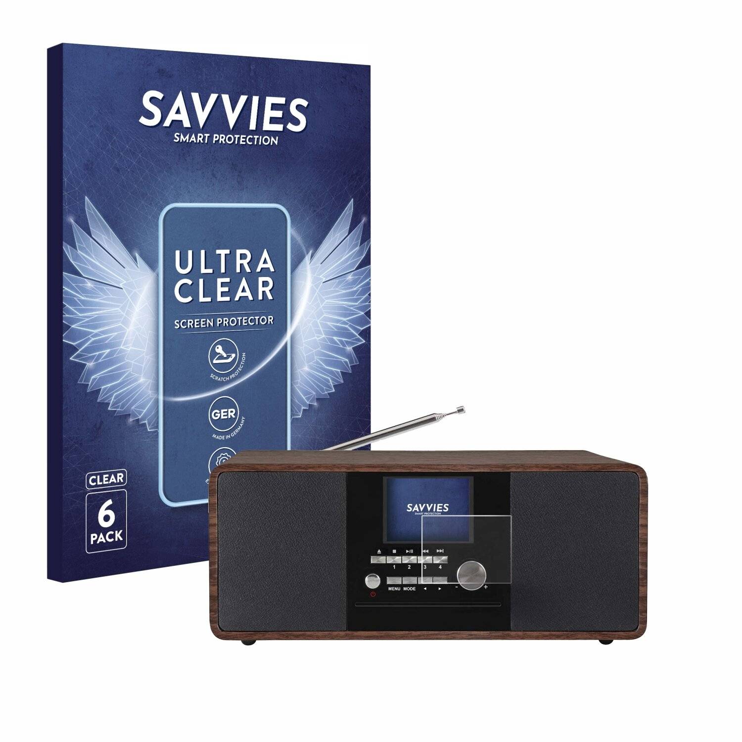 6x Savvies Displayschutz-Folie für Imperial DABMAN