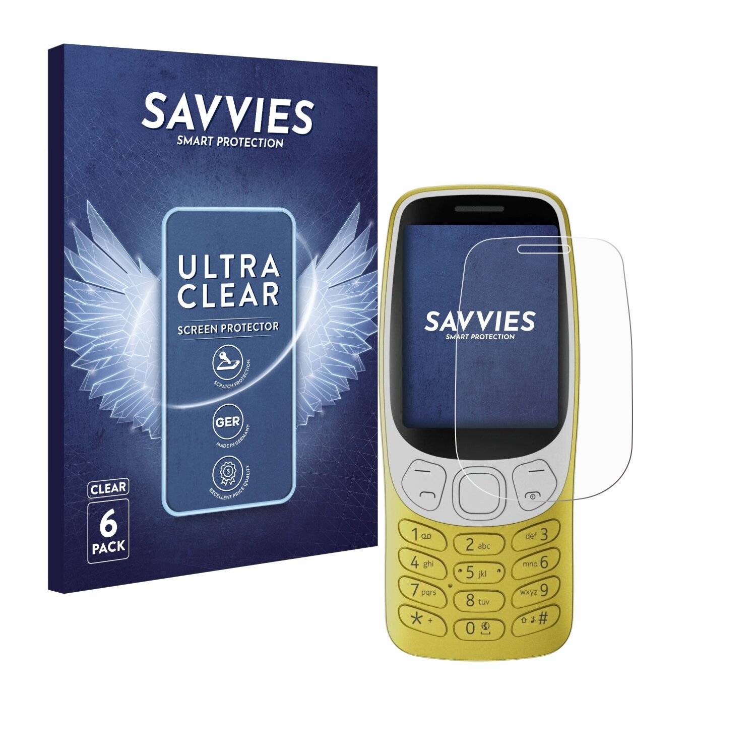 6x Savvies Displayschutz-Folie für Nokia