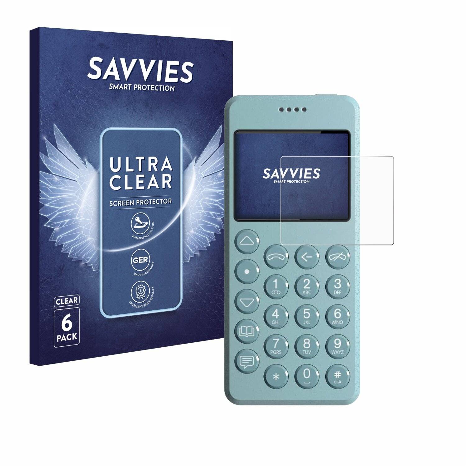 6x Savvies Displayschutz-Folie für Punkt