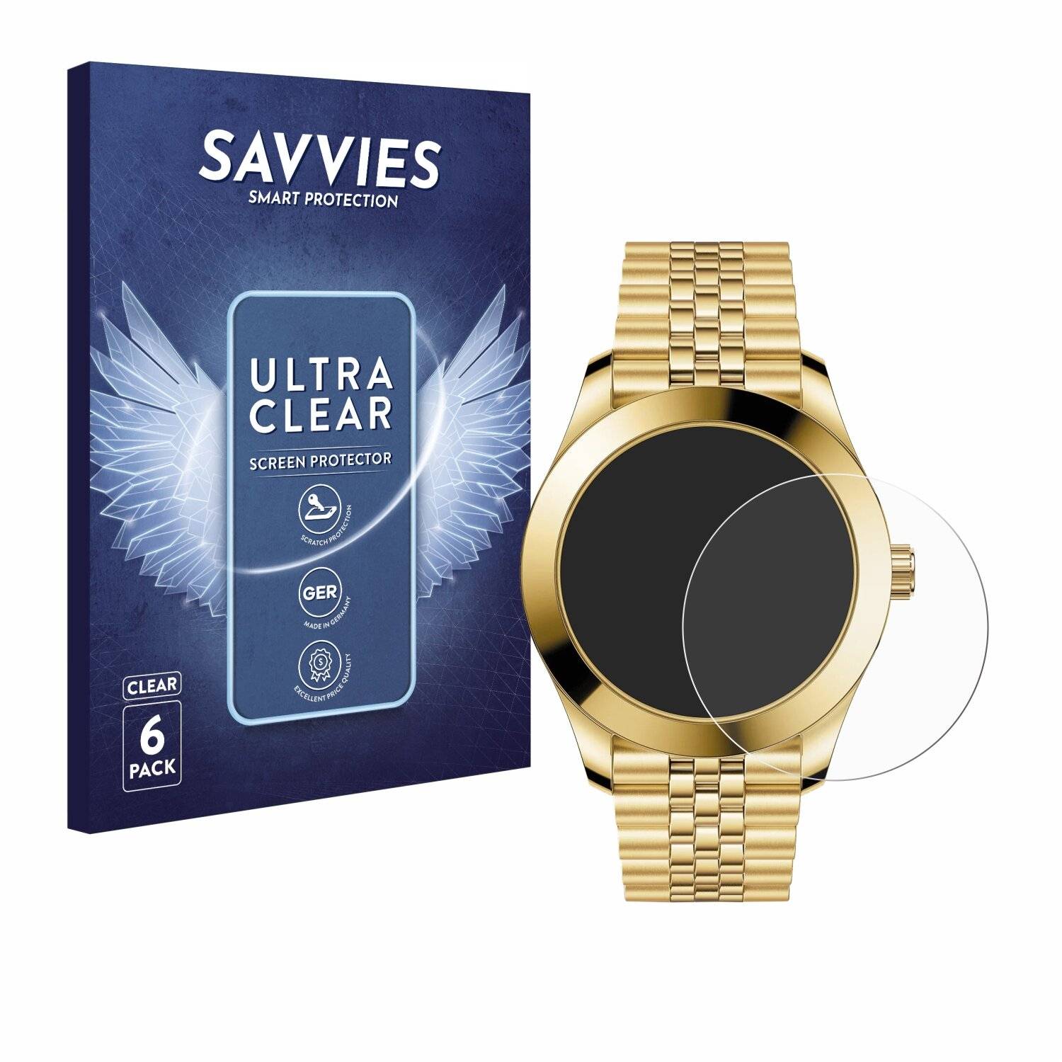 6x Savvies Displayschutz-Folie für Ice-Watch Ice Steel Solar