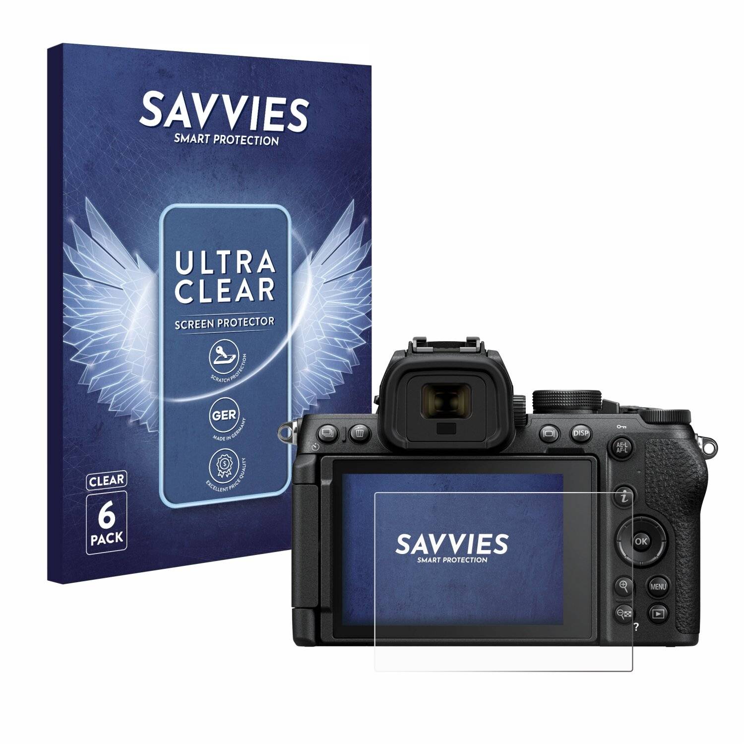 6x Savvies Displayschutz-Folie für Nikon Z50