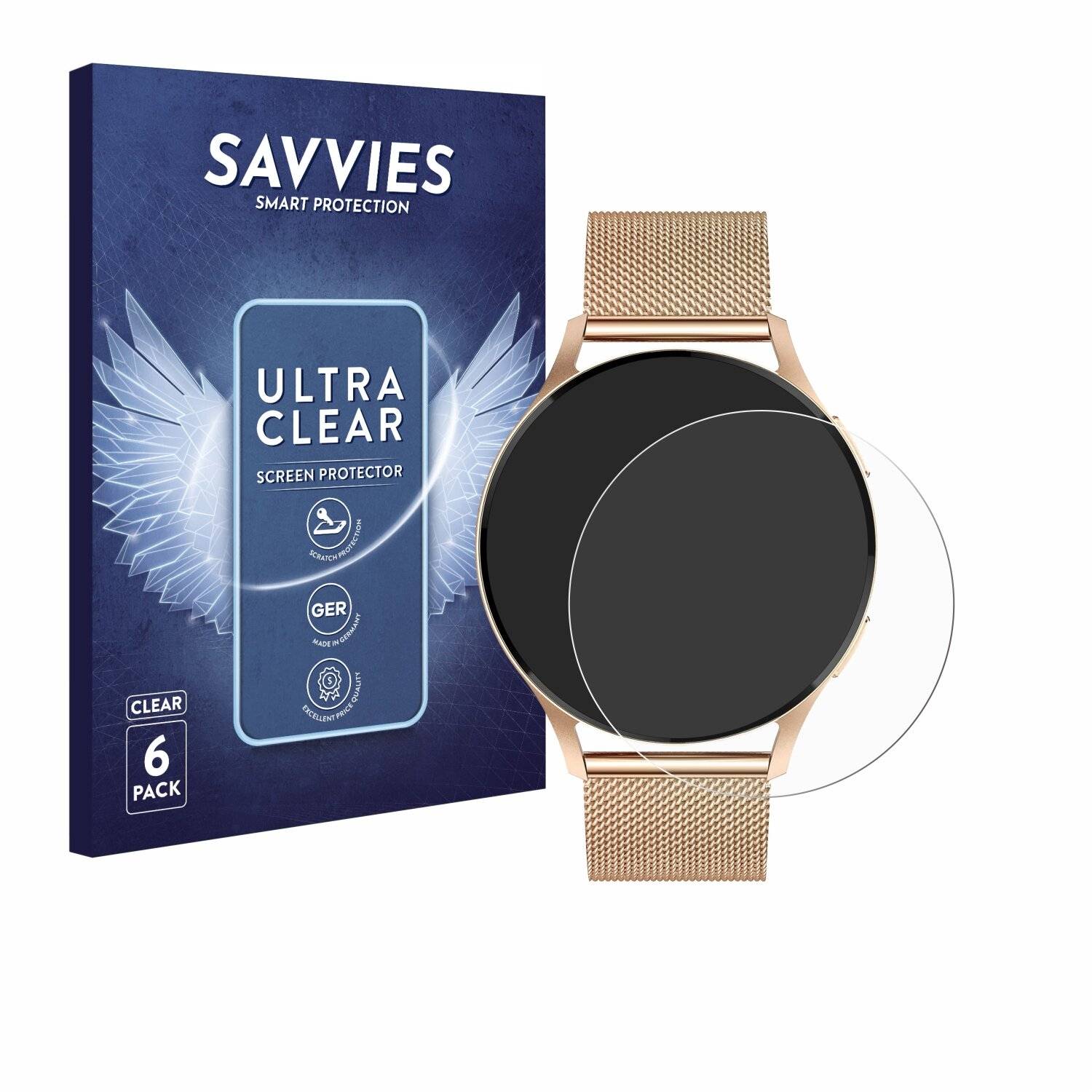 6x Savvies Displayschutz-Folie für Levowatch Edgy