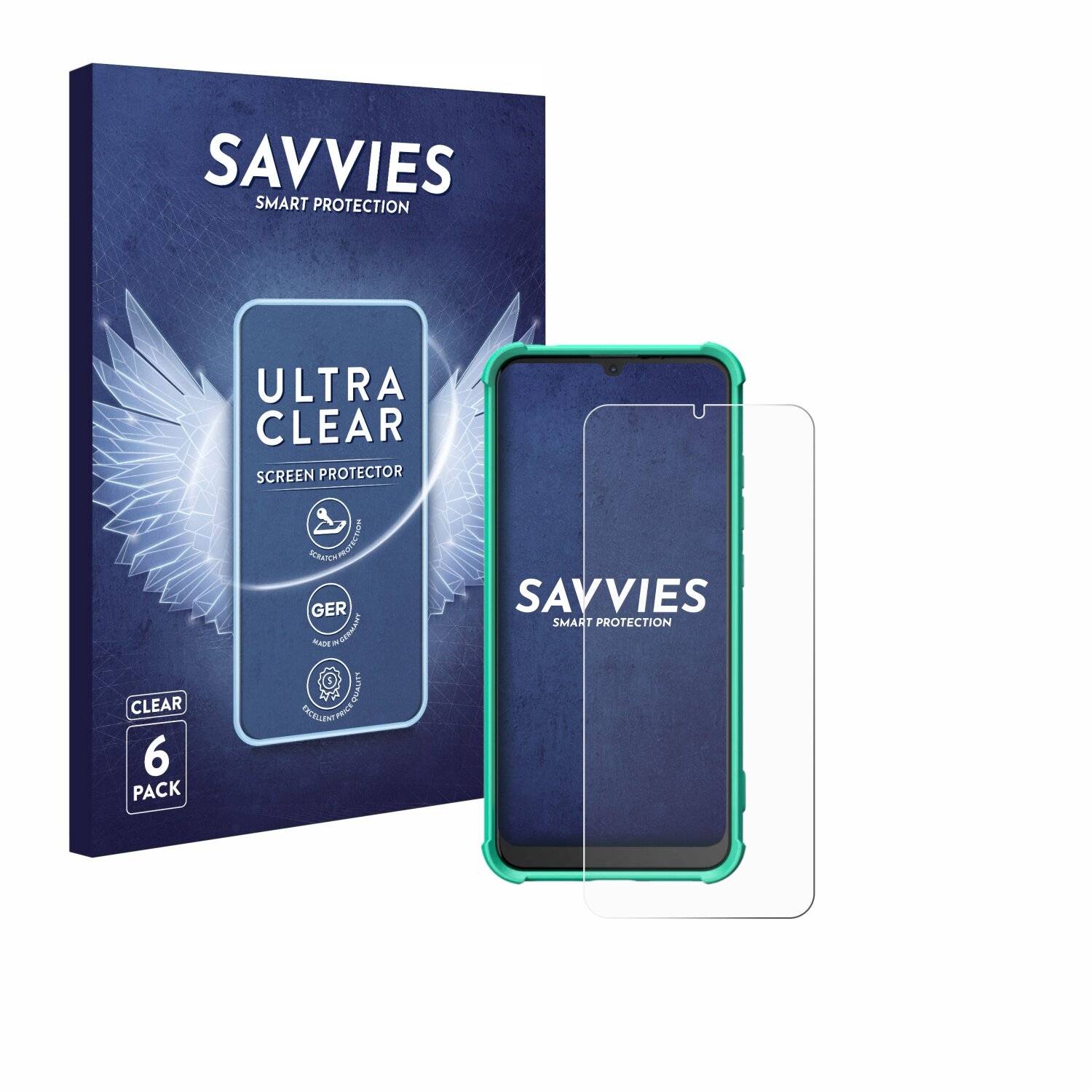 6x Savvies Displayschutz-Folie für Teracube