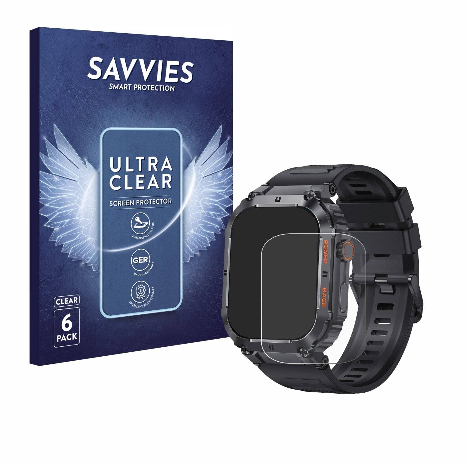 6x Savvies Displayschutz-Folie für Denver