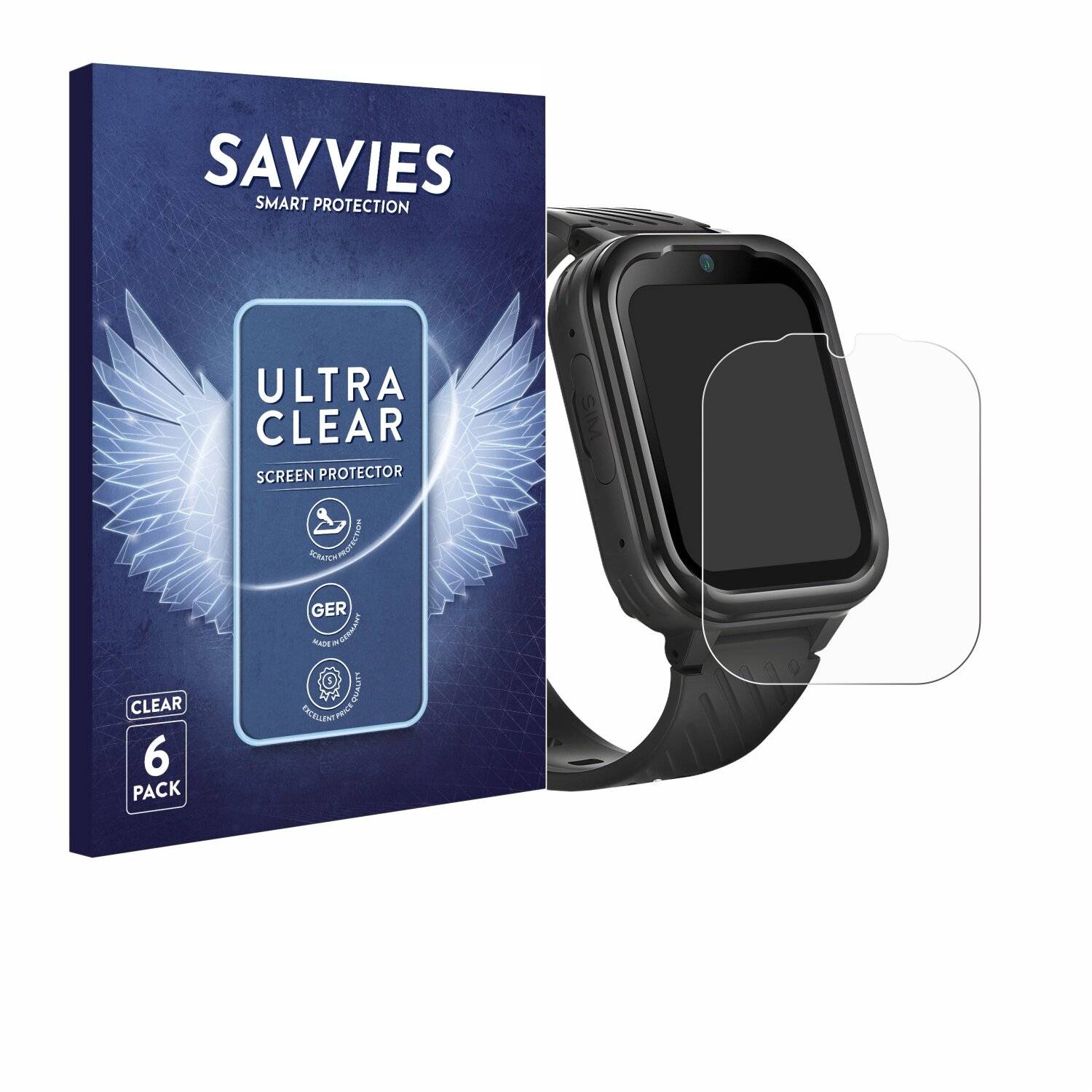6x Savvies Displayschutz-Folie für RAYOFI Kids