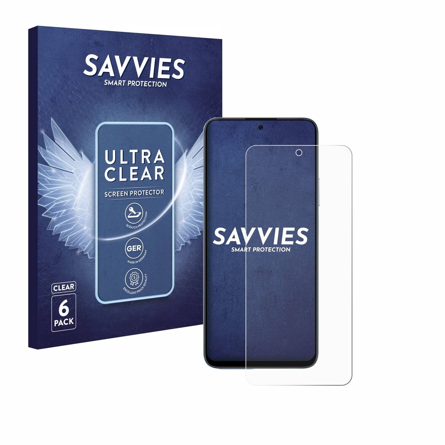 6x Savvies Displayschutz-Folie für Honor Play