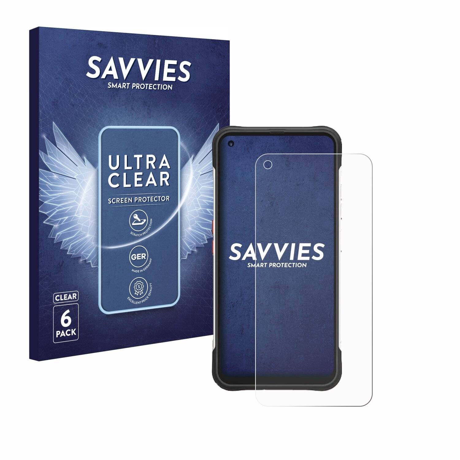 6x Savvies Displayschutz-Folie für Unihertz Golden