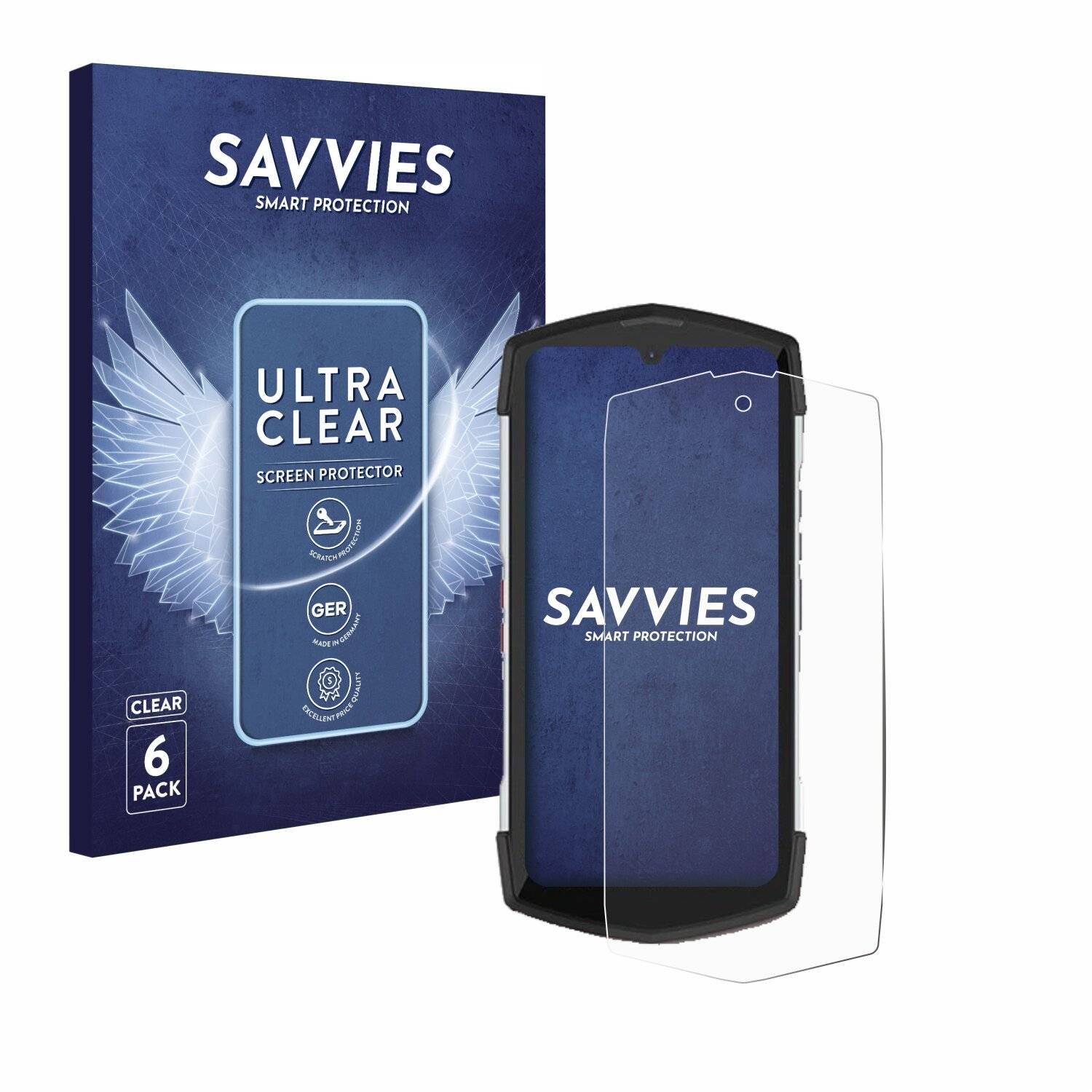 6x Savvies Displayschutz-Folie für Unihertz TickTock