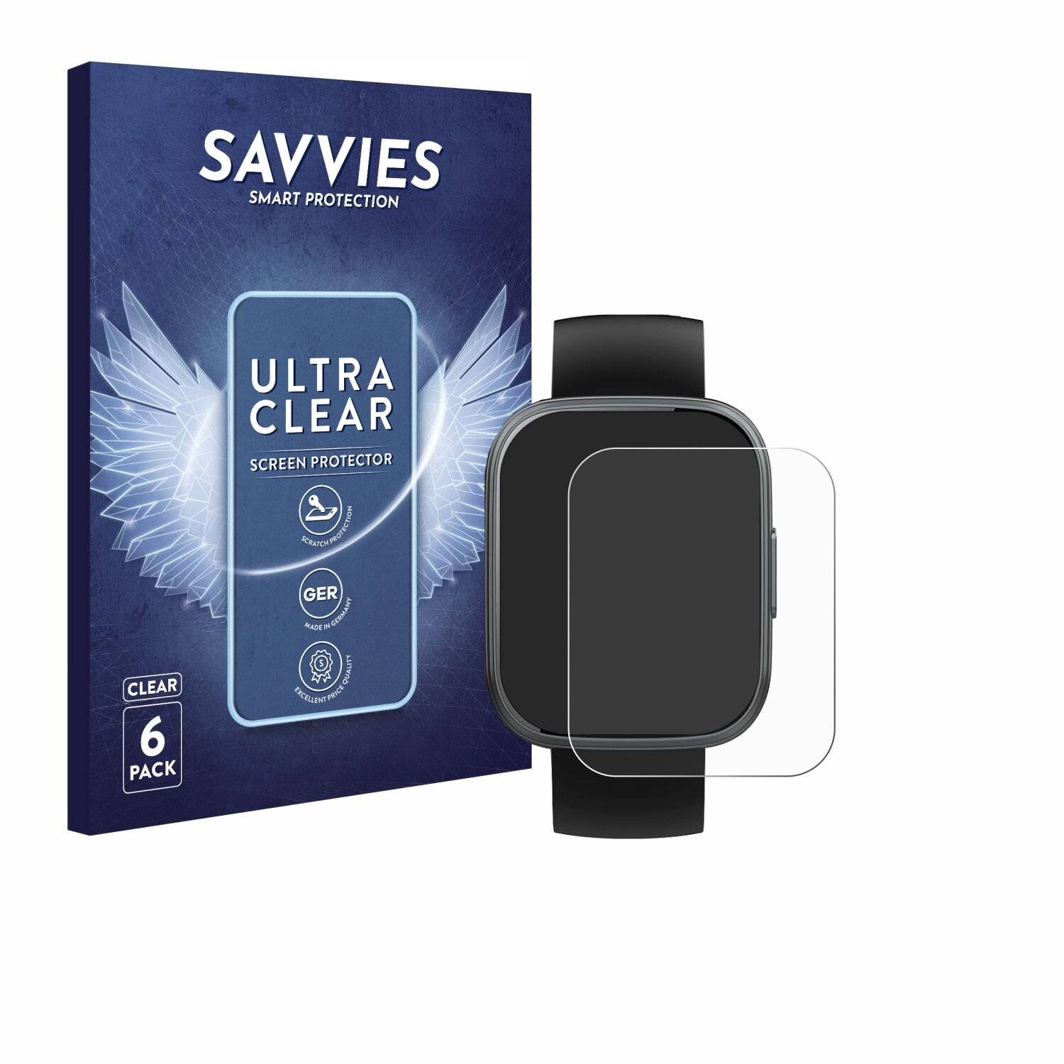 6x Savvies Displayschutz-Folie für Puqo T80