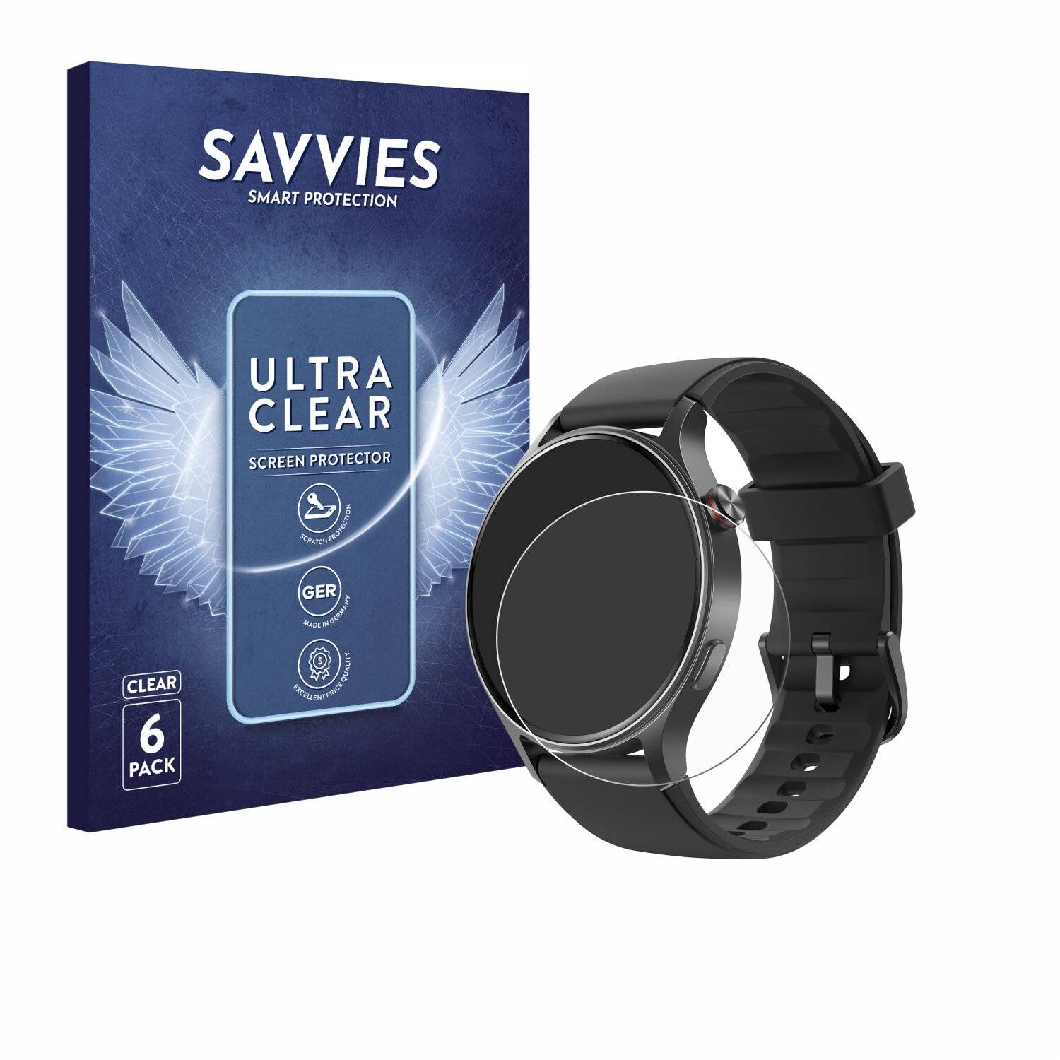 6x Savvies Displayschutz-Folie für Fitpolo AR01