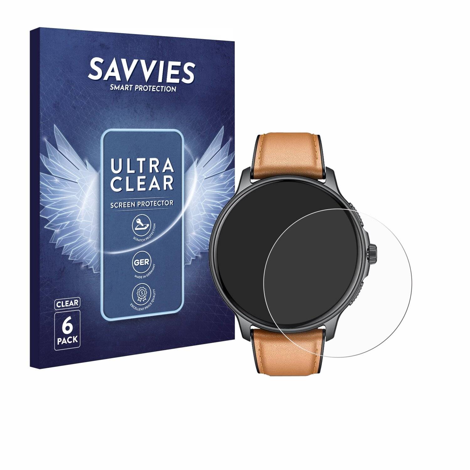 6x Savvies Displayschutz-Folie für Motsfit CJZ121BR