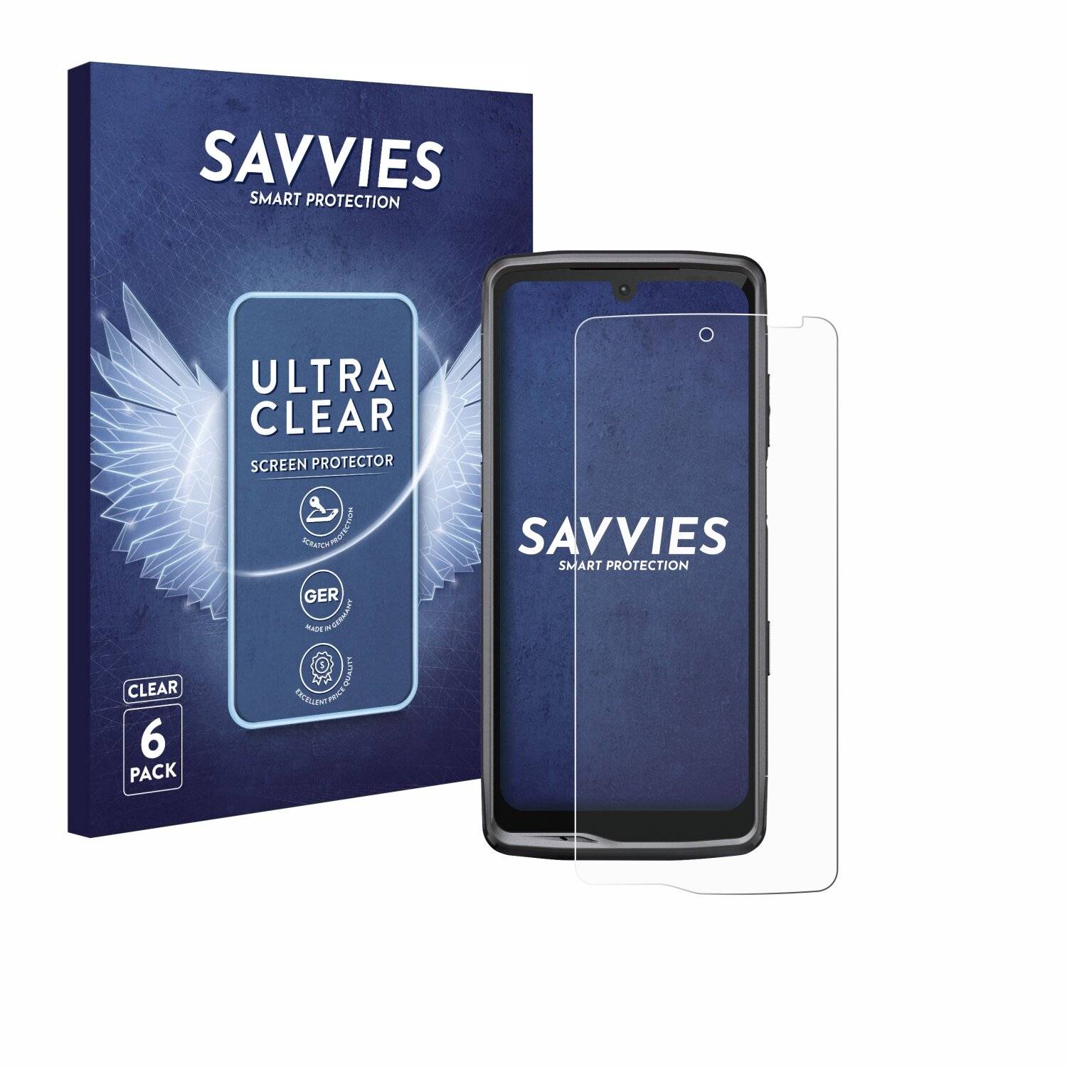 6x Savvies Displayschutz-Folie für Crosscall Stella