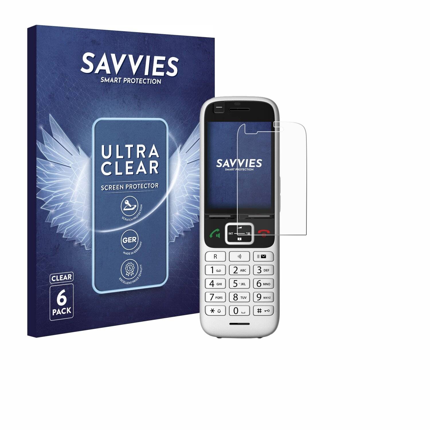 6x Savvies Displayschutz-Folie für Unify OpenScape