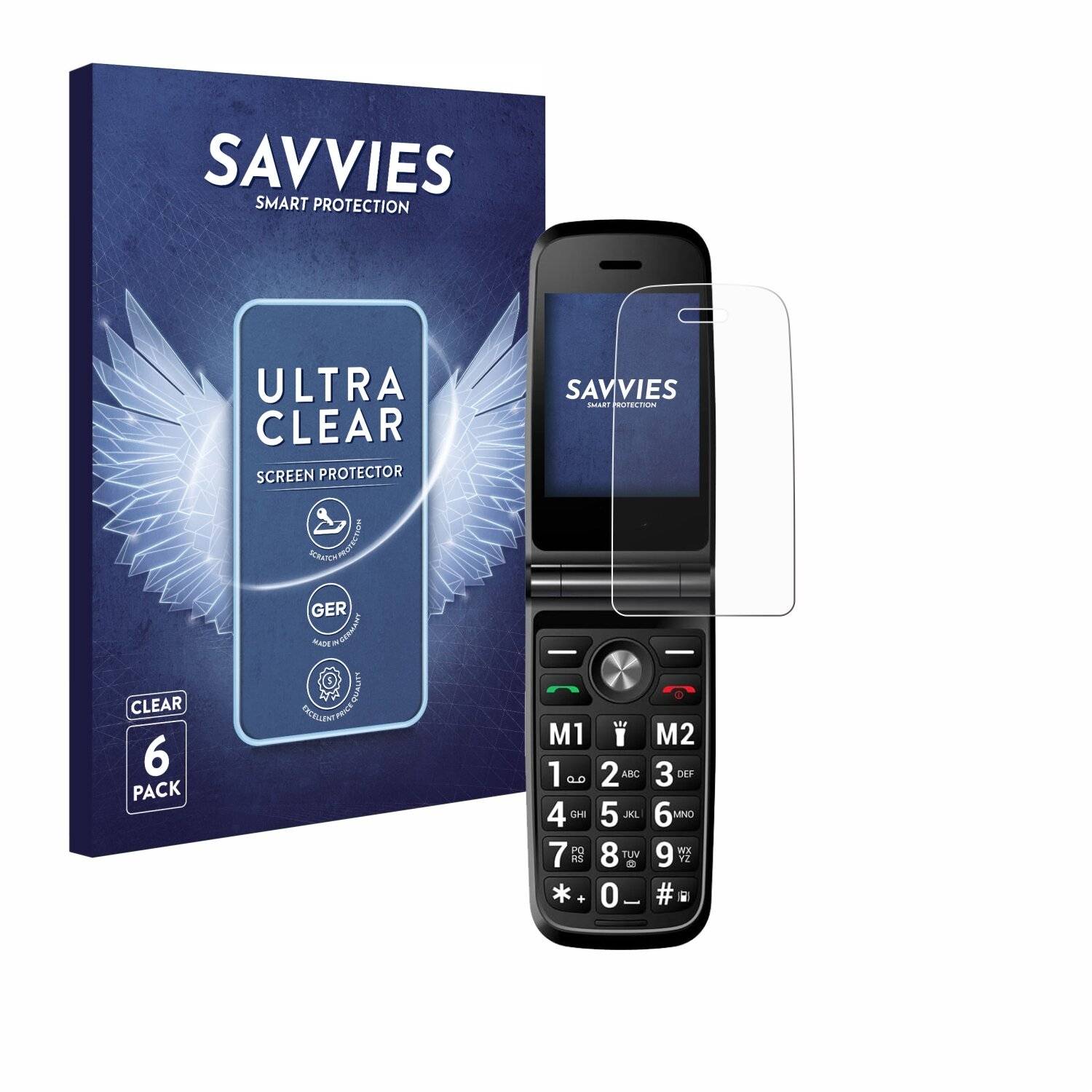 6x Savvies Displayschutz-Folie für SPC