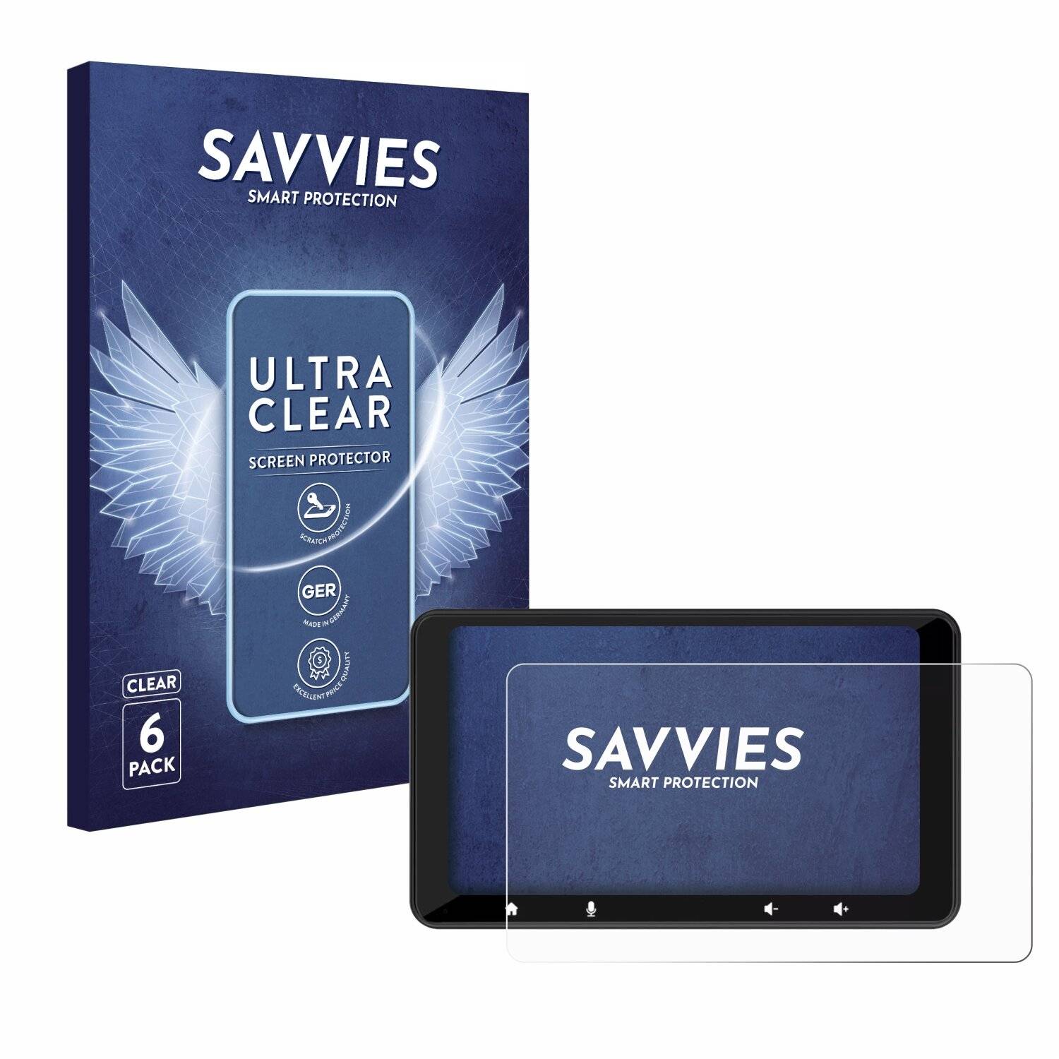 6x Savvies Displayschutz-Folie für Carpuride W708 Pro