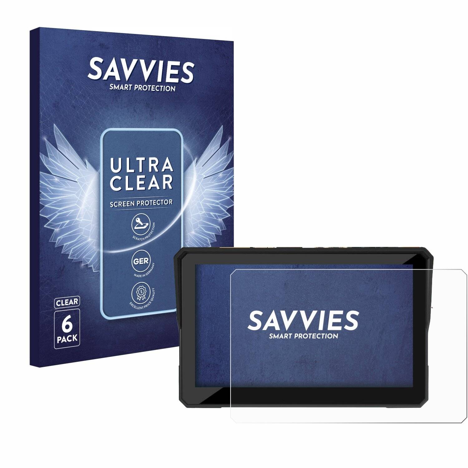 6x Savvies Displayschutz-Folie für Carpuride W502B Pro
