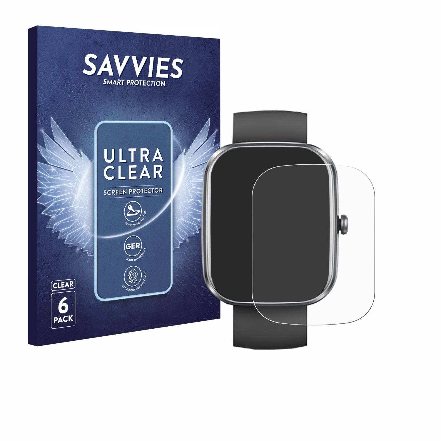 6x Savvies Displayschutz-Folie für Matast T60