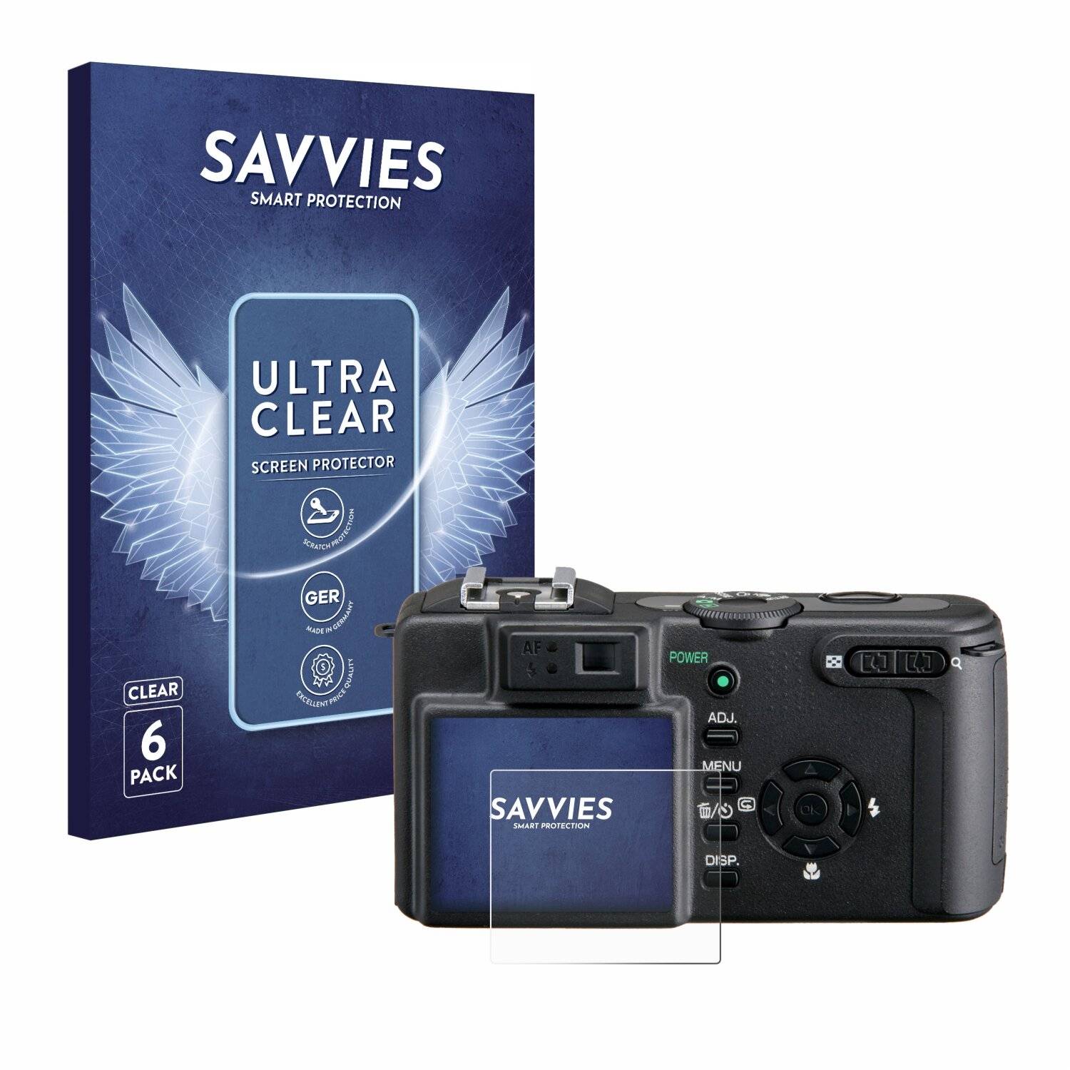 6x Savvies Displayschutz-Folie für Ricoh Caplio
