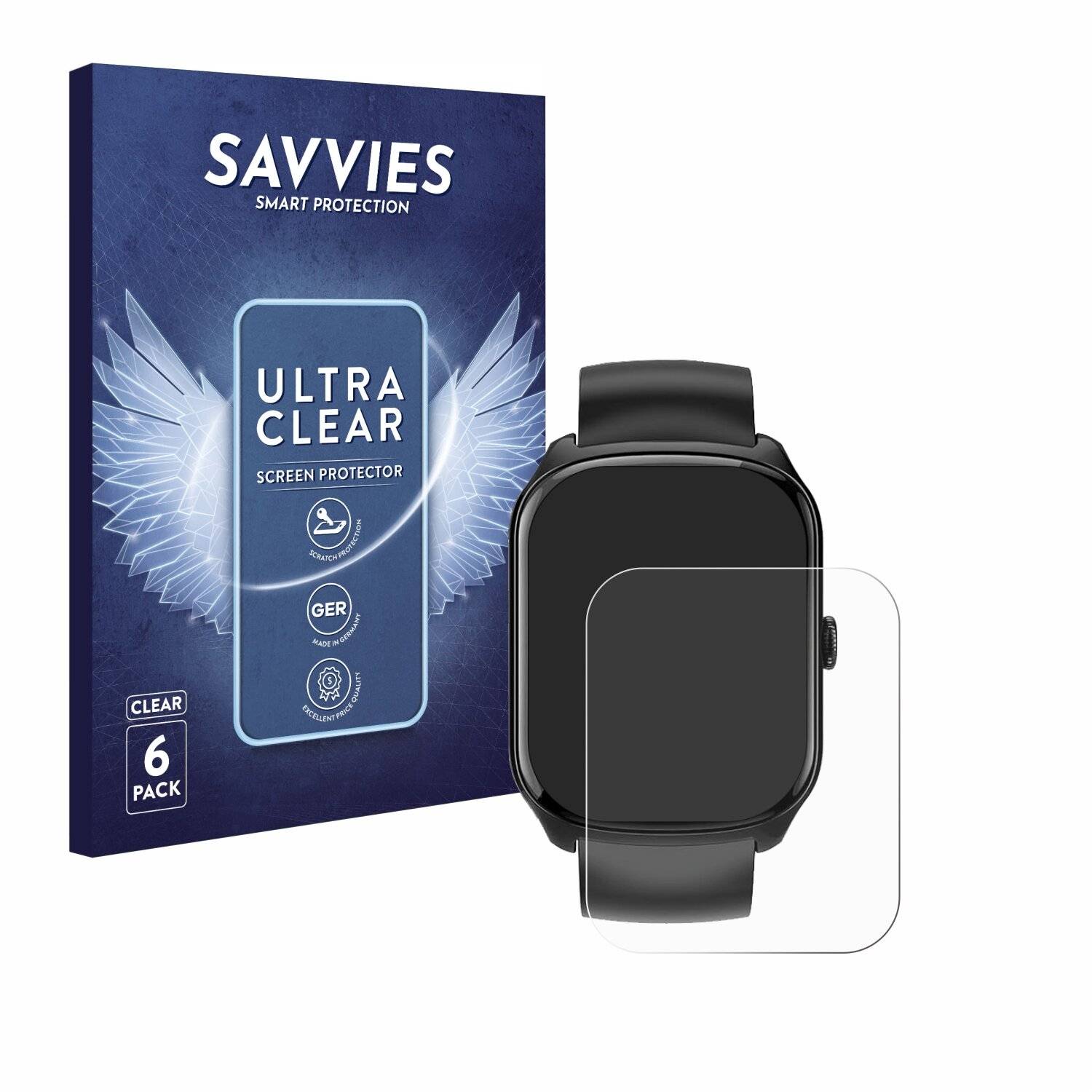 6x Savvies Displayschutz-Folie für Qecnato S68