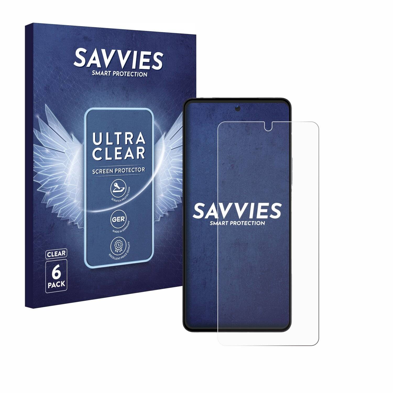 6x Savvies Displayschutz-Folie für Vivo iQOO