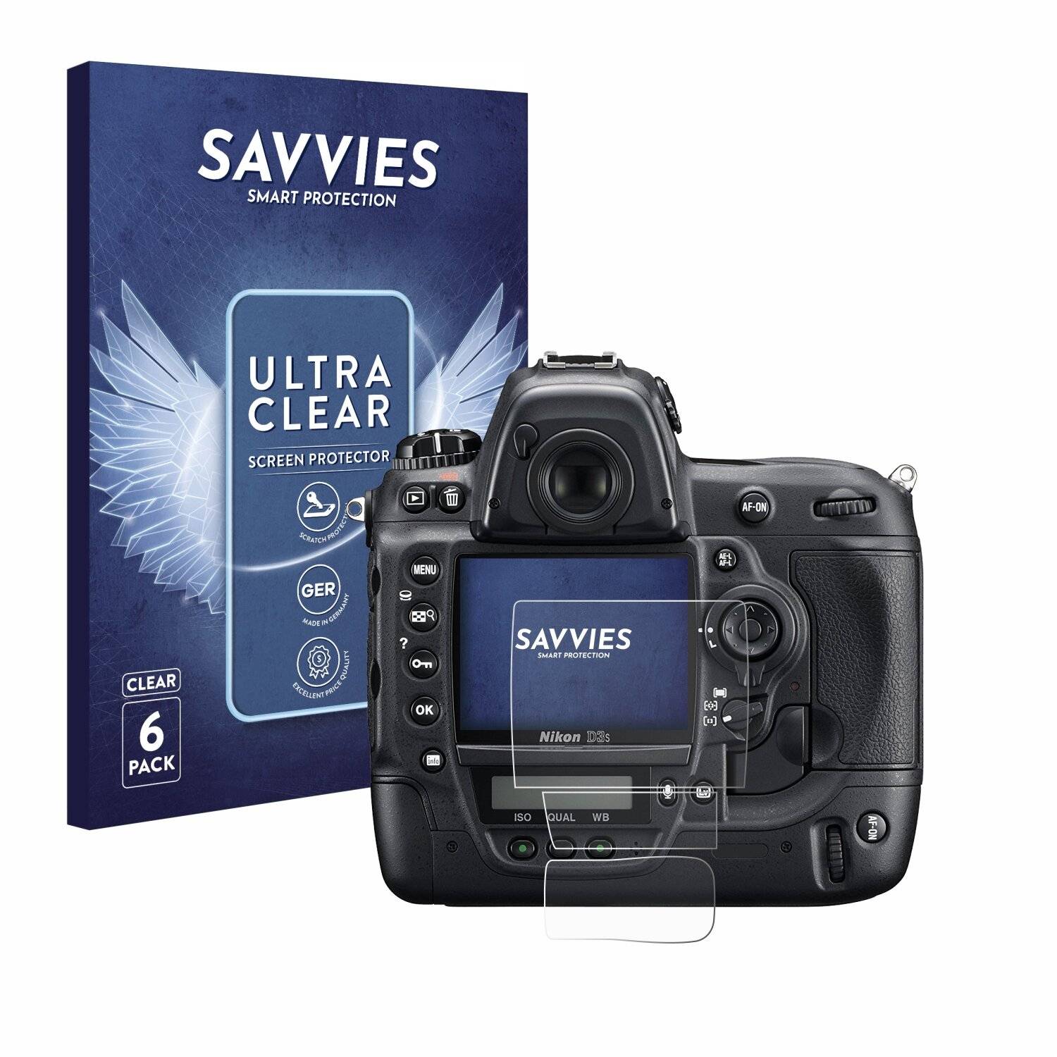 18x Savvies Displayschutz-Folie für Nikon