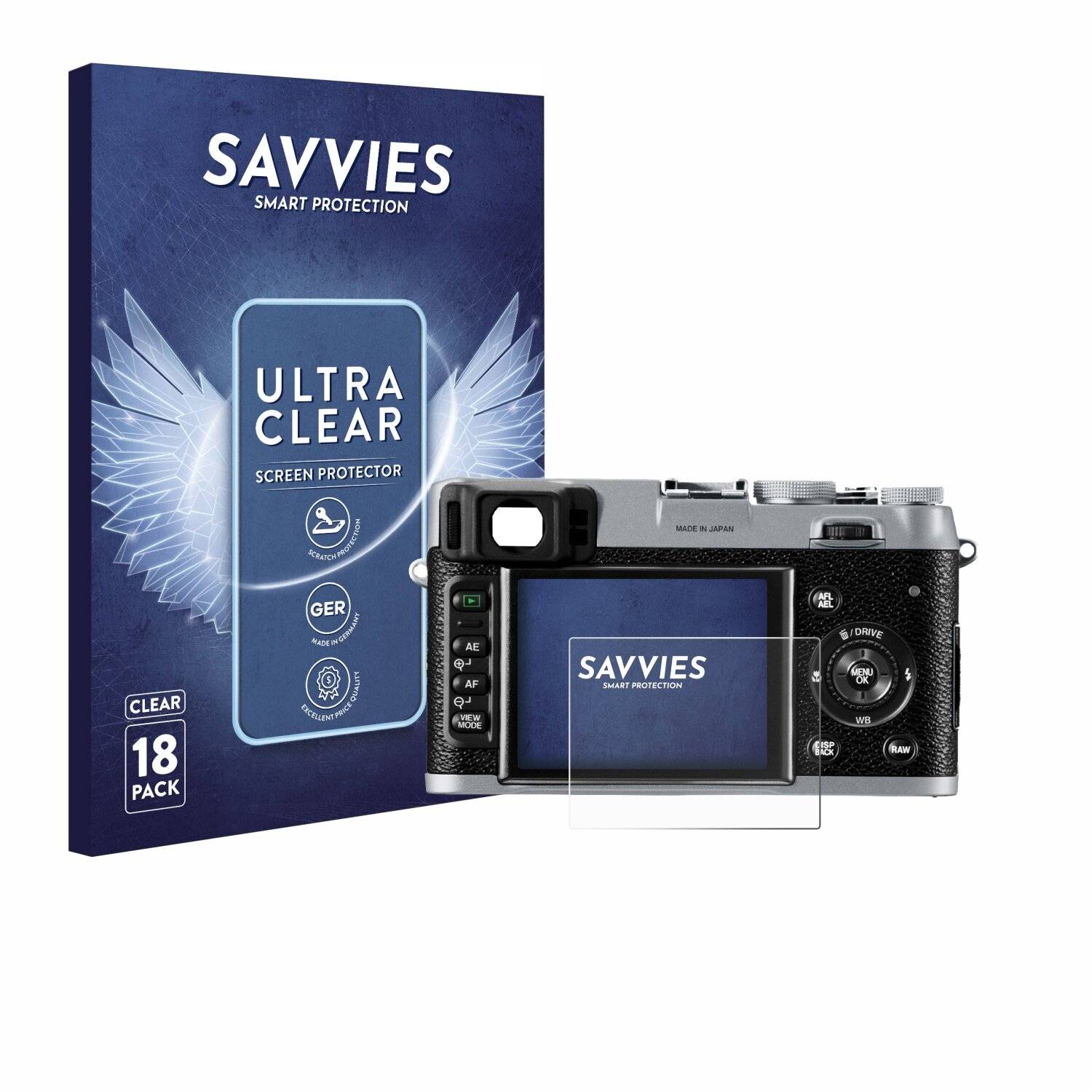 18x Savvies Displayschutz-Folie für Fujifilm FinePix