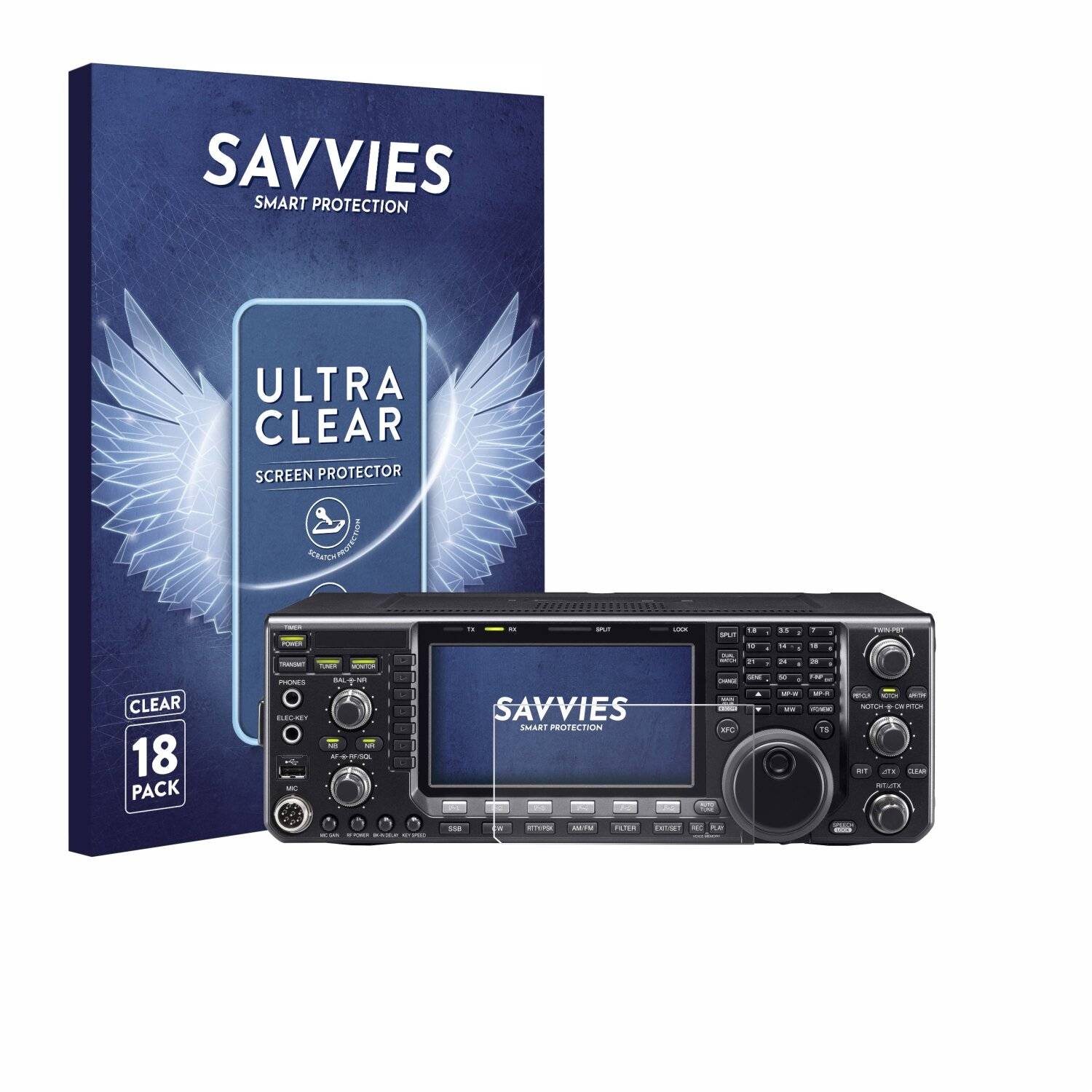 18x Savvies Displayschutz-Folie für Icom