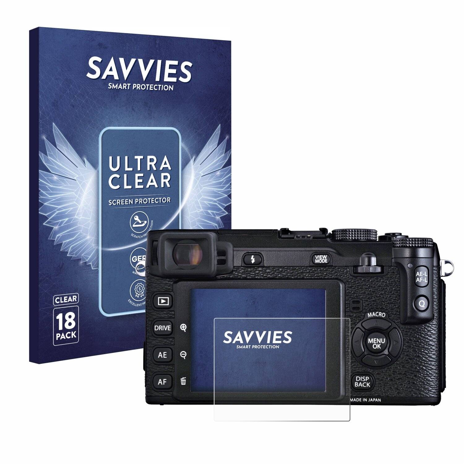 18x Savvies Displayschutz-Folie für Fujifilm