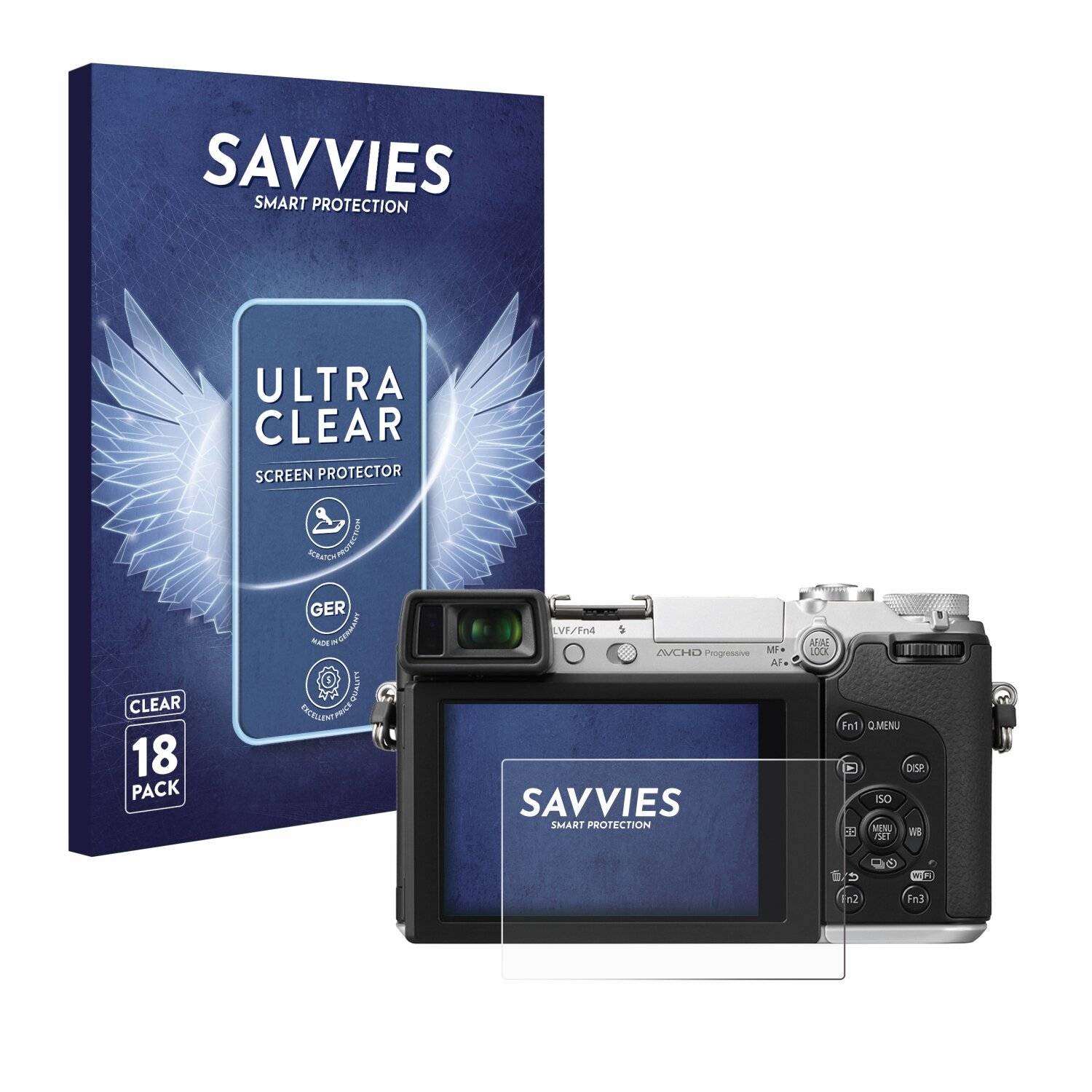 18x Savvies Displayschutz-Folie für Panasonic Lumix