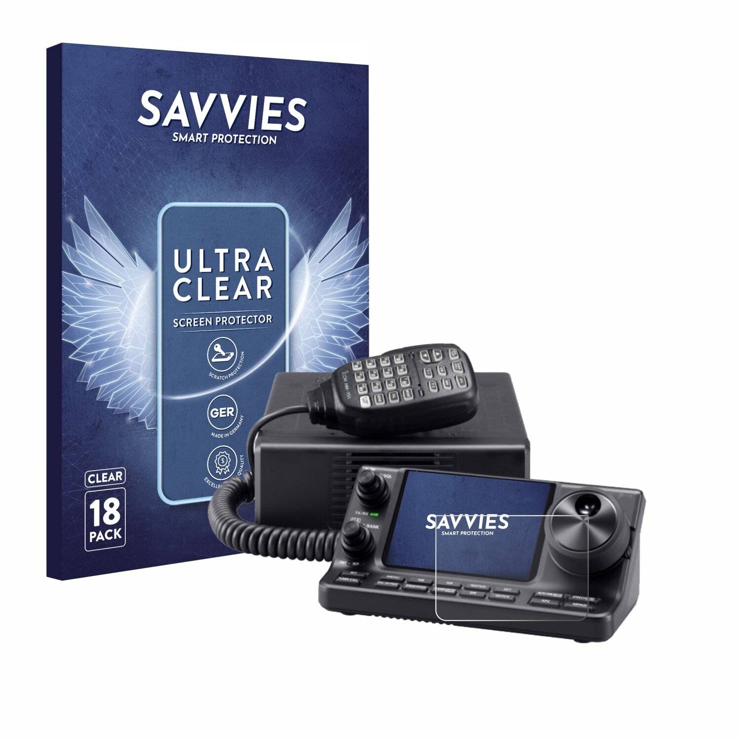 18x Savvies Displayschutz-Folie für Icom