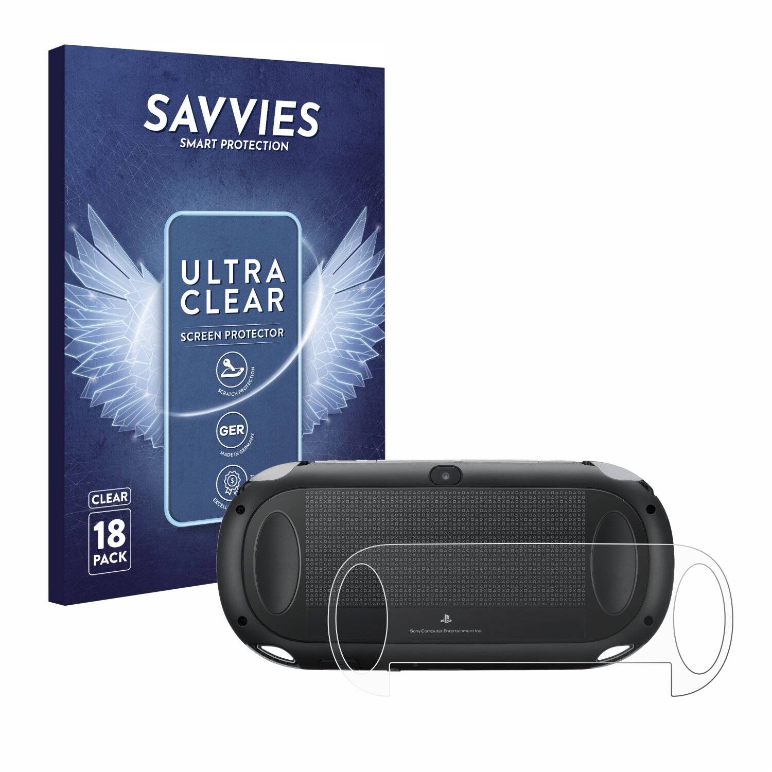 18x Savvies Displayschutz-Folie für Sony Playstation PCH-1000-Serie PS Vita Touchpad