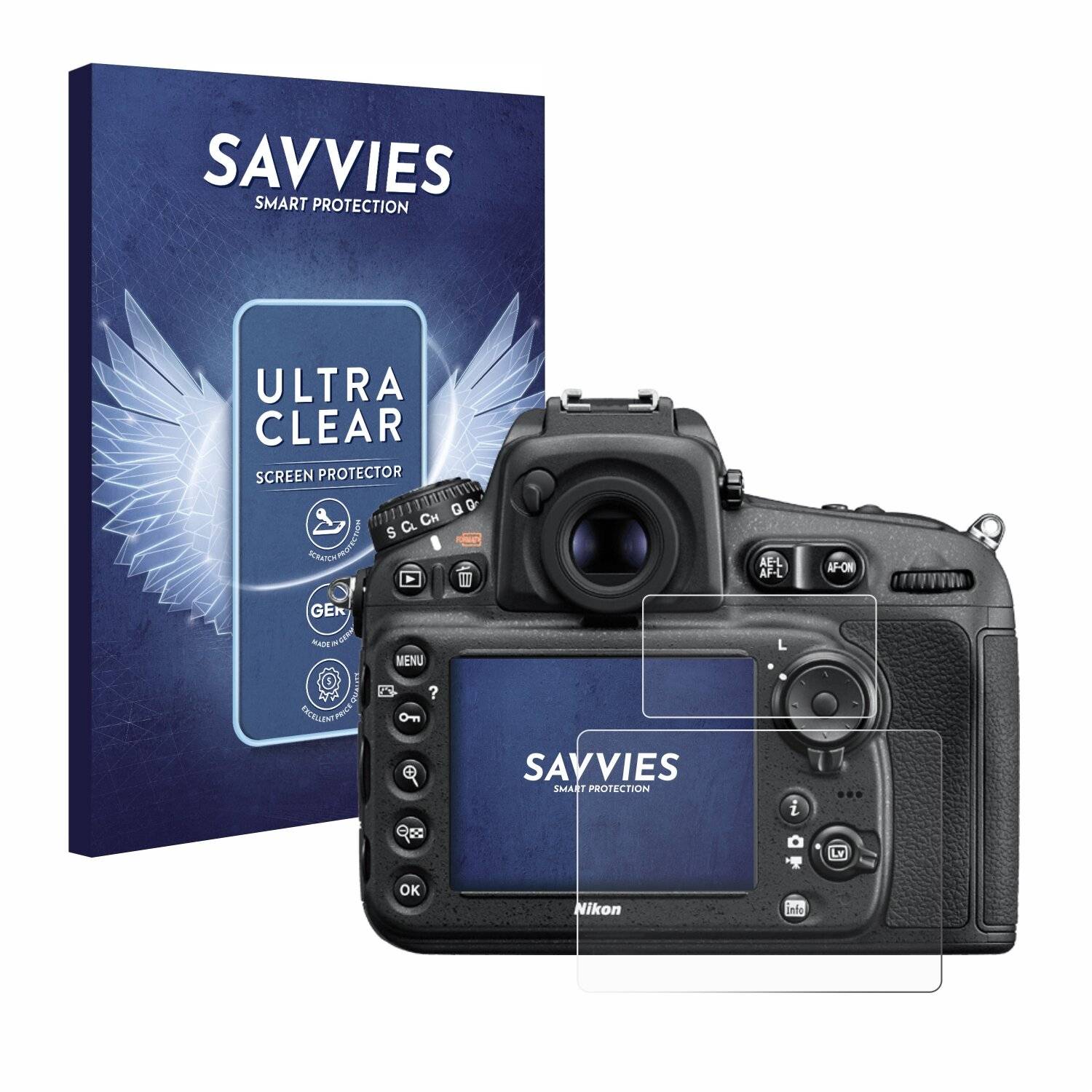 18x Savvies Displayschutz-Folie für Nikon