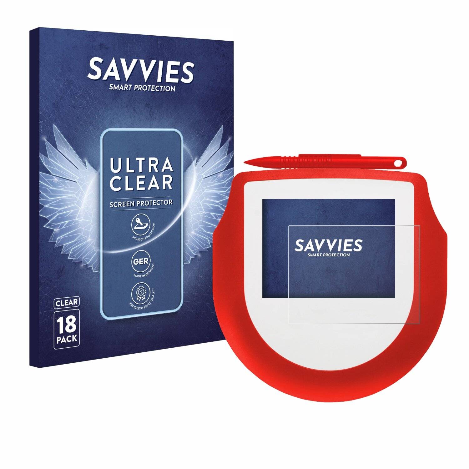18x Savvies Displayschutz-Folie für Signotec Signature Pad