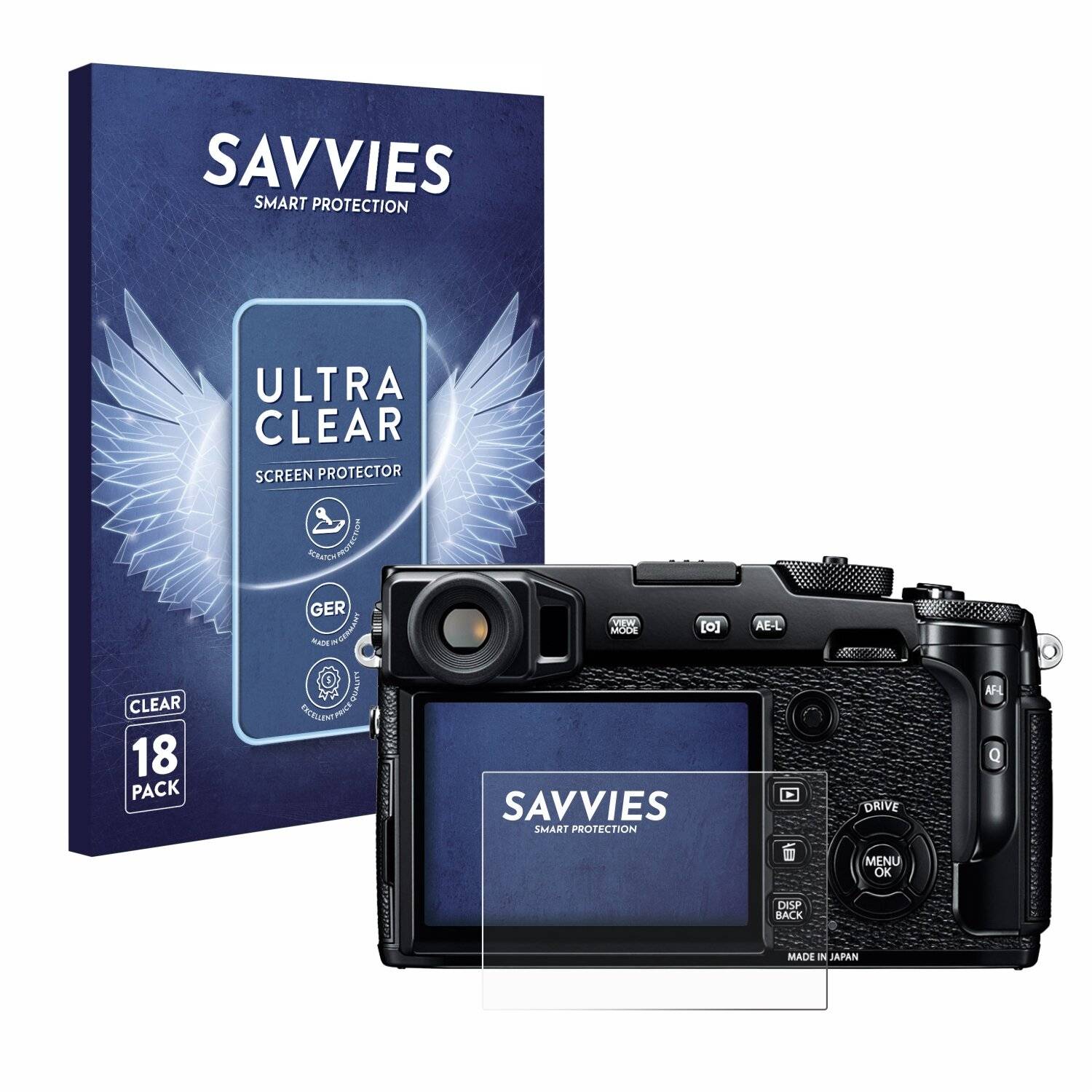 18x Savvies Displayschutz-Folie für Fujifilm