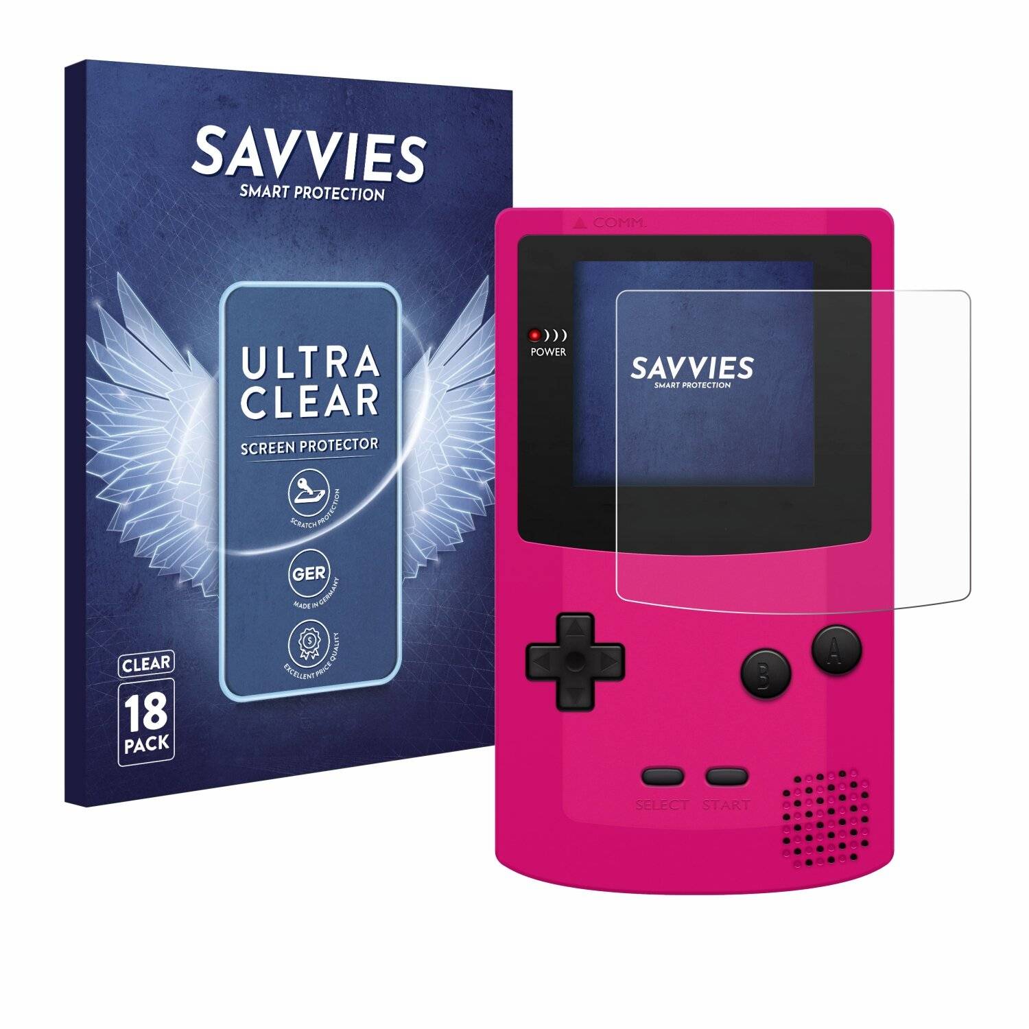 18x Savvies Displayschutz-Folie für Nintendo Gameboy